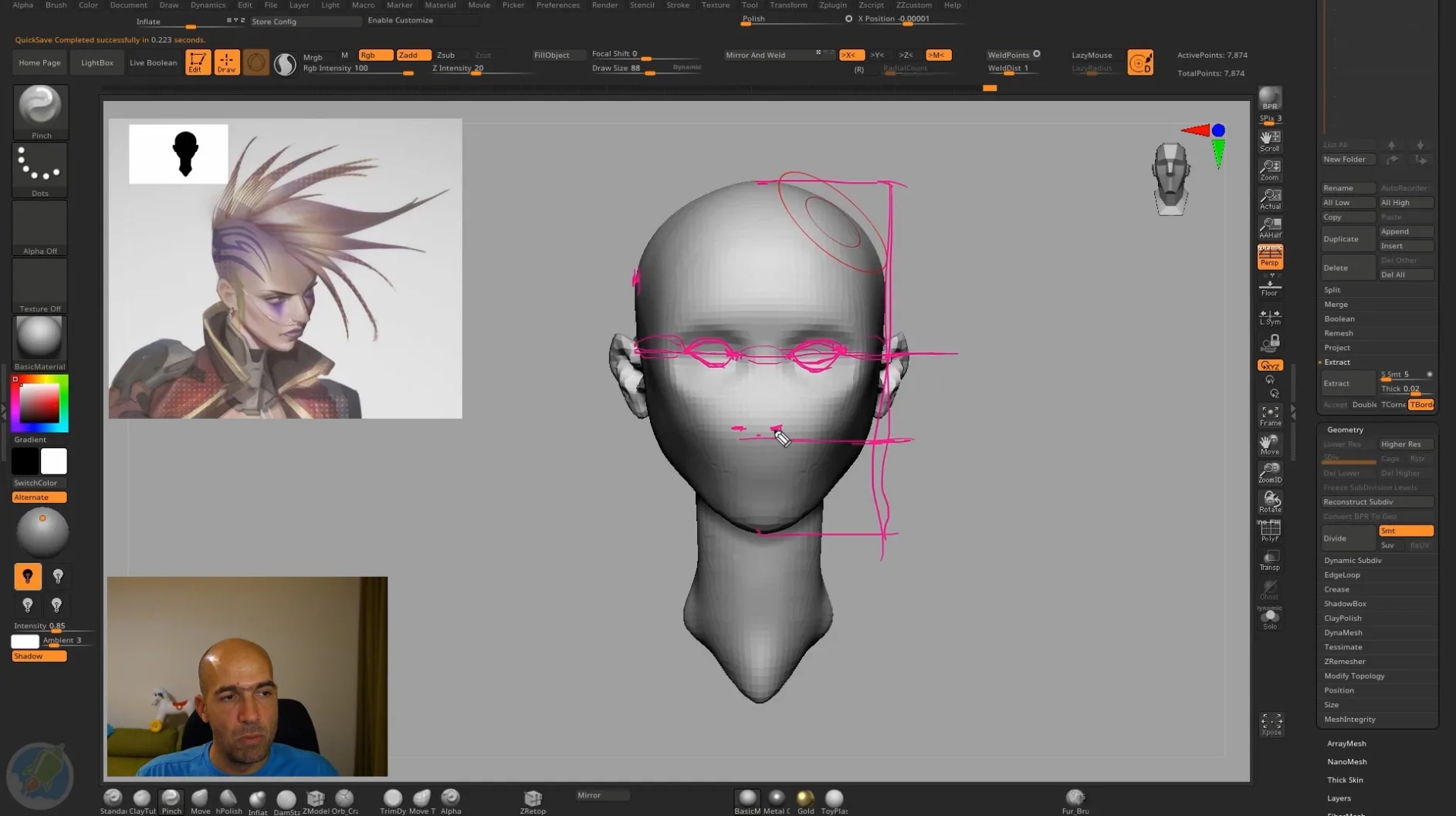 Stylized Cyberpunk Girl in Zbrush Tutorial