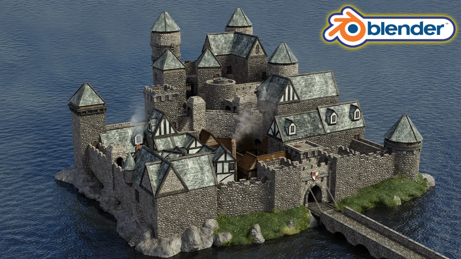 Blender 2.9 Medieval Castle Modular System: Creating a Medieval Castle Kitbash Course