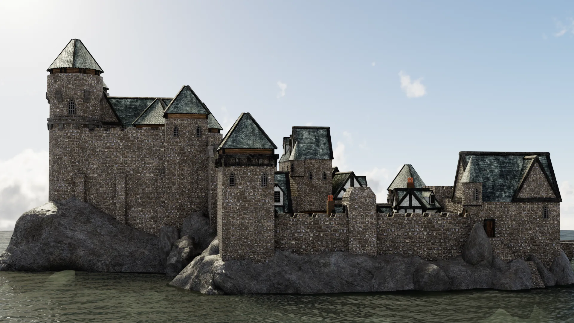 Blender 2.9 Medieval Castle Modular System: Creating a Medieval Castle Kitbash Course