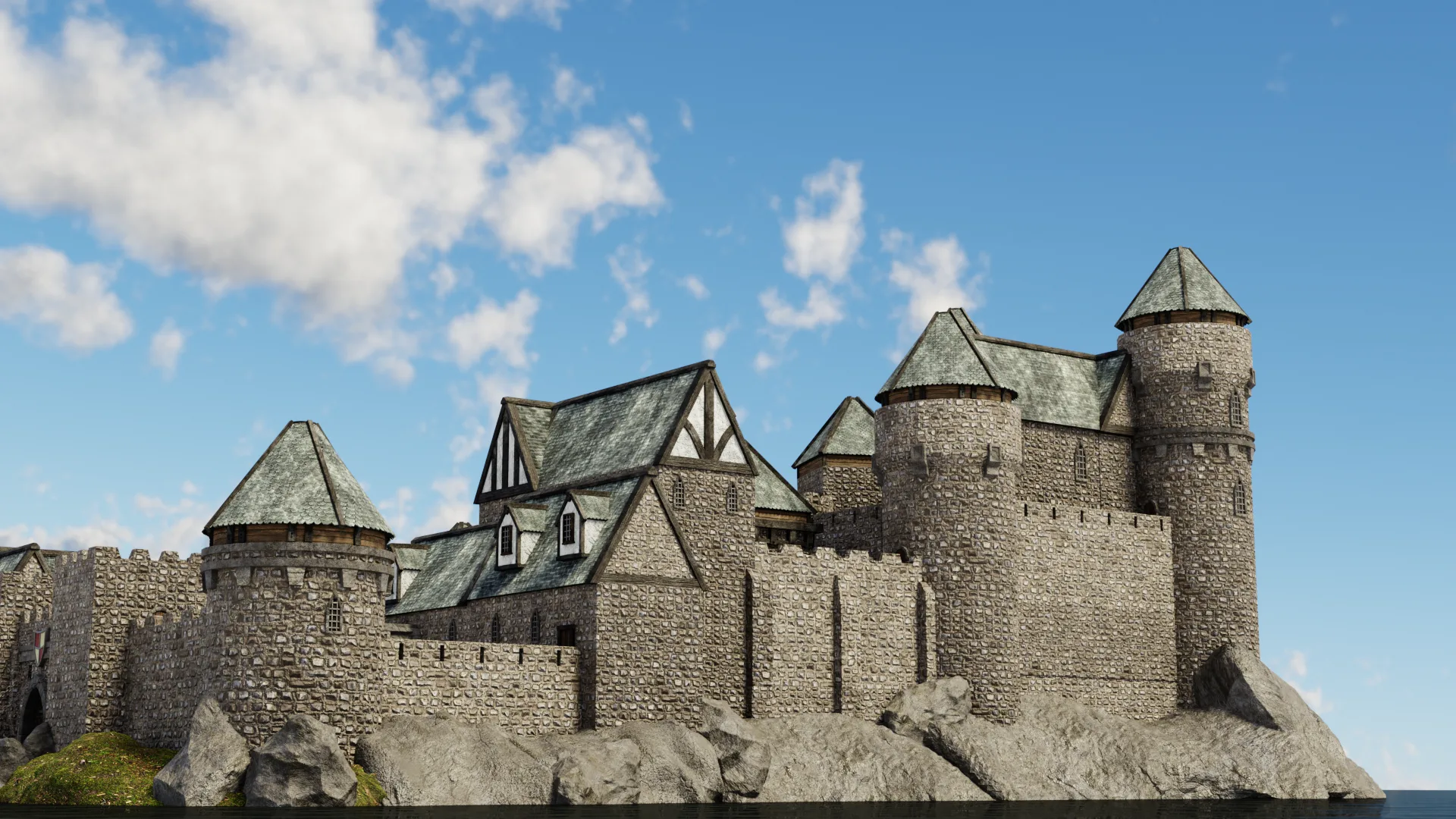 Blender 2.9 Medieval Castle Modular System: Creating a Medieval Castle Kitbash Course