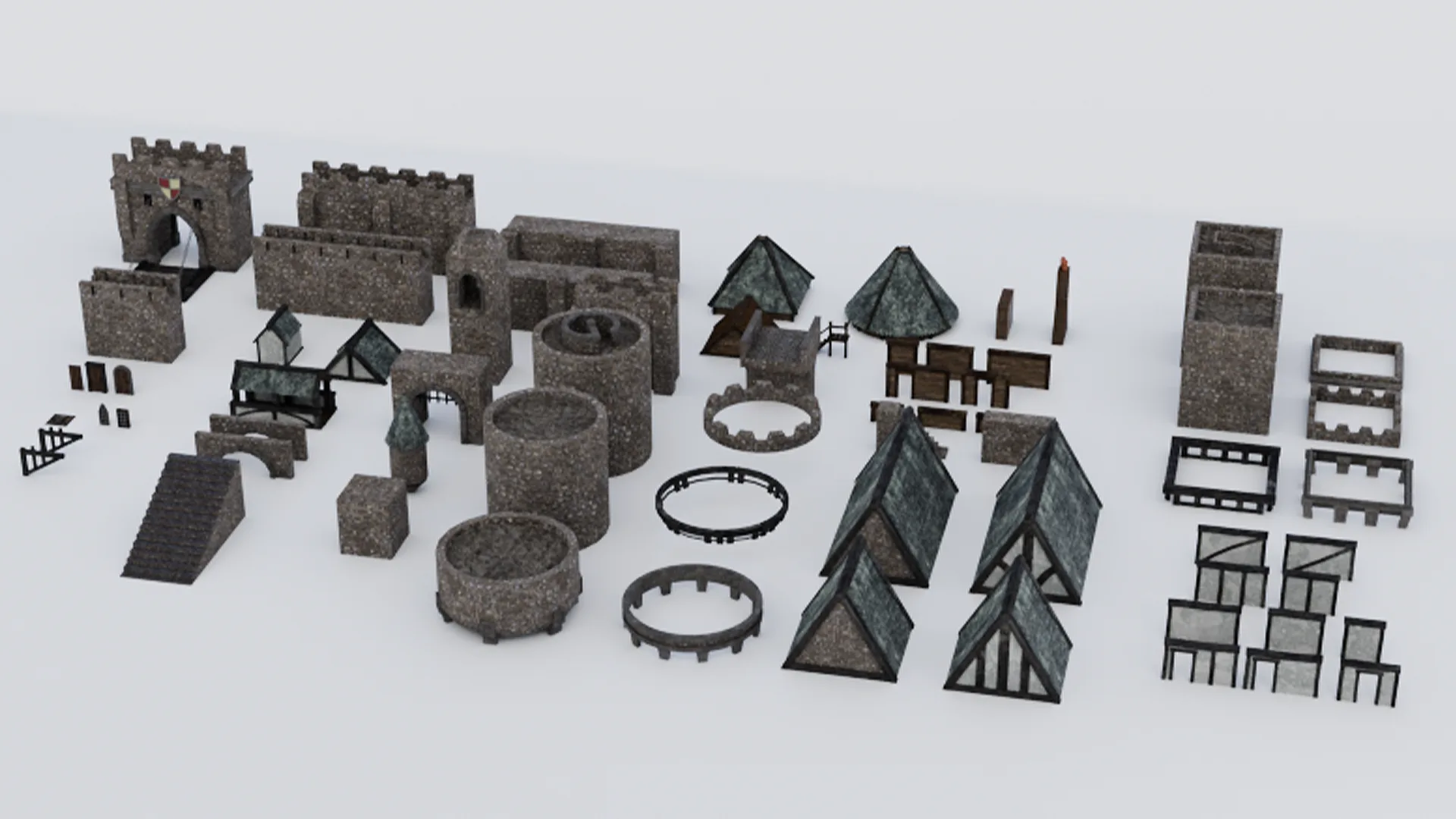 Blender 2.9 Medieval Castle Modular System: Creating a Medieval Castle Kitbash Course