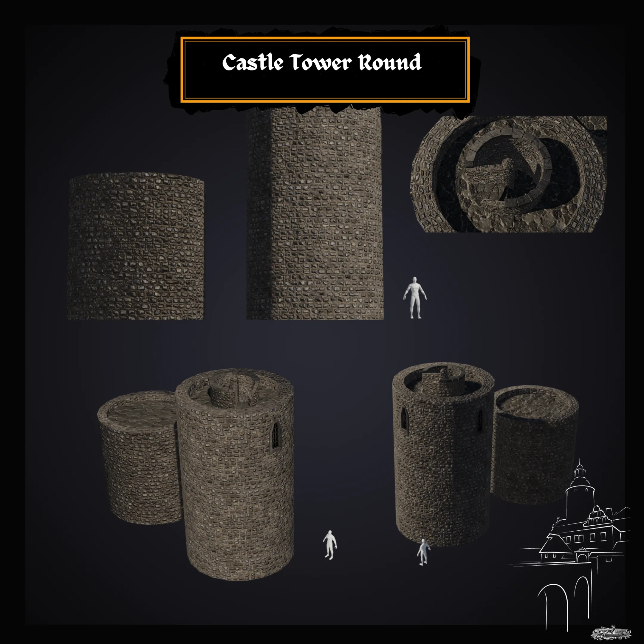 Blender 2.9 Medieval Castle Modular System: Creating a Medieval Castle Kitbash Course