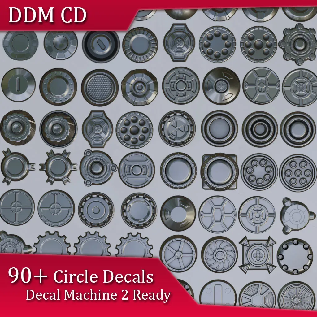 DDM CD |90+ Circle Decals | Decal Machine 2 Ready Pack