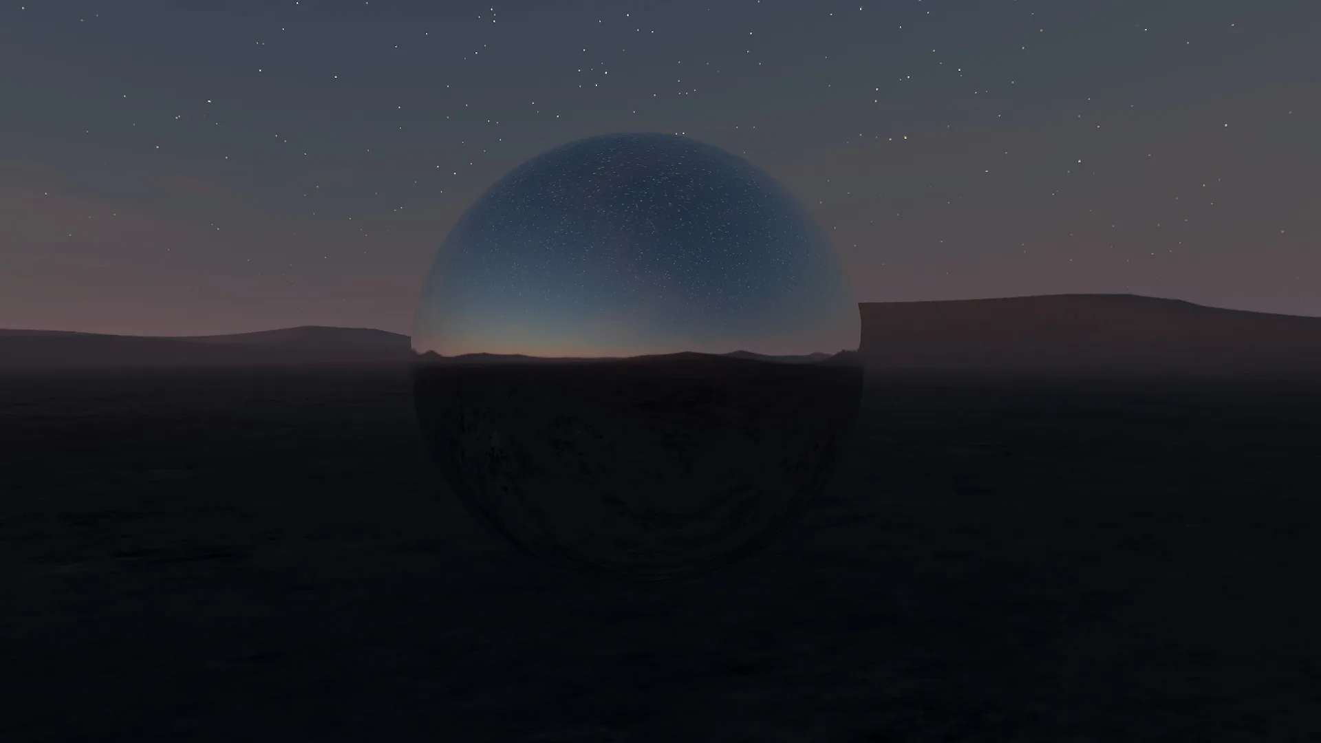 Desert Night Sky with Stars 360 HDRI