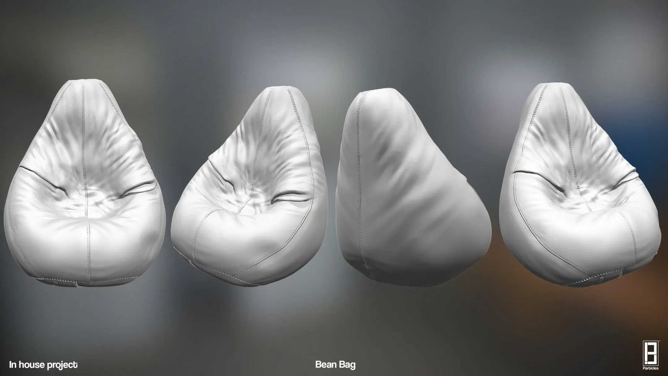 Low-poly Bean Bag Game Ready Asset