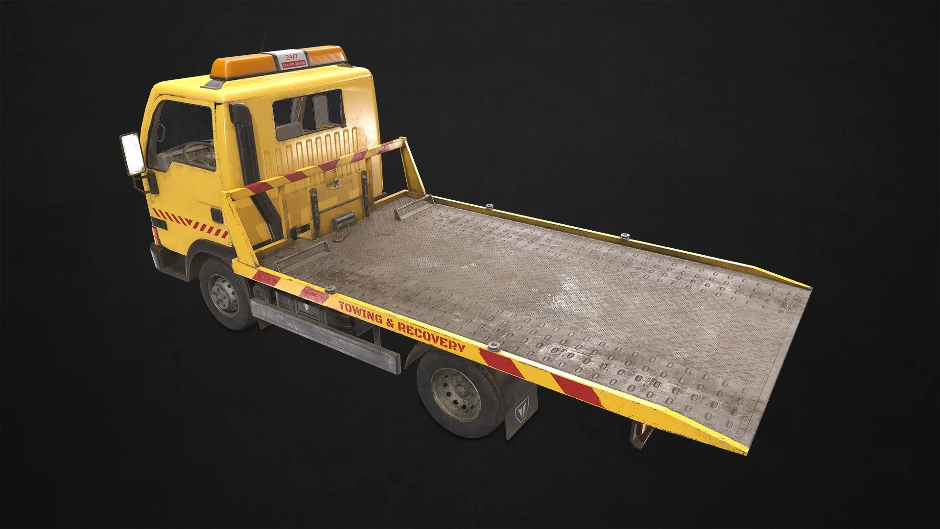 Light Truck Tow - Low Poly