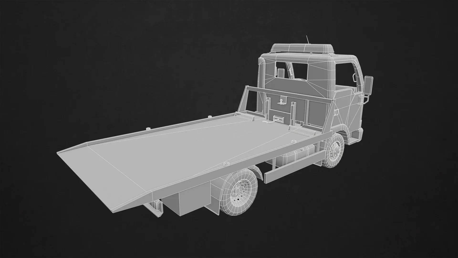 Light Truck Tow - Low Poly