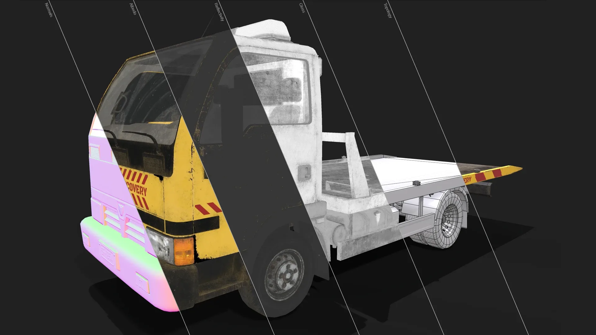 Light Truck Tow - Low Poly