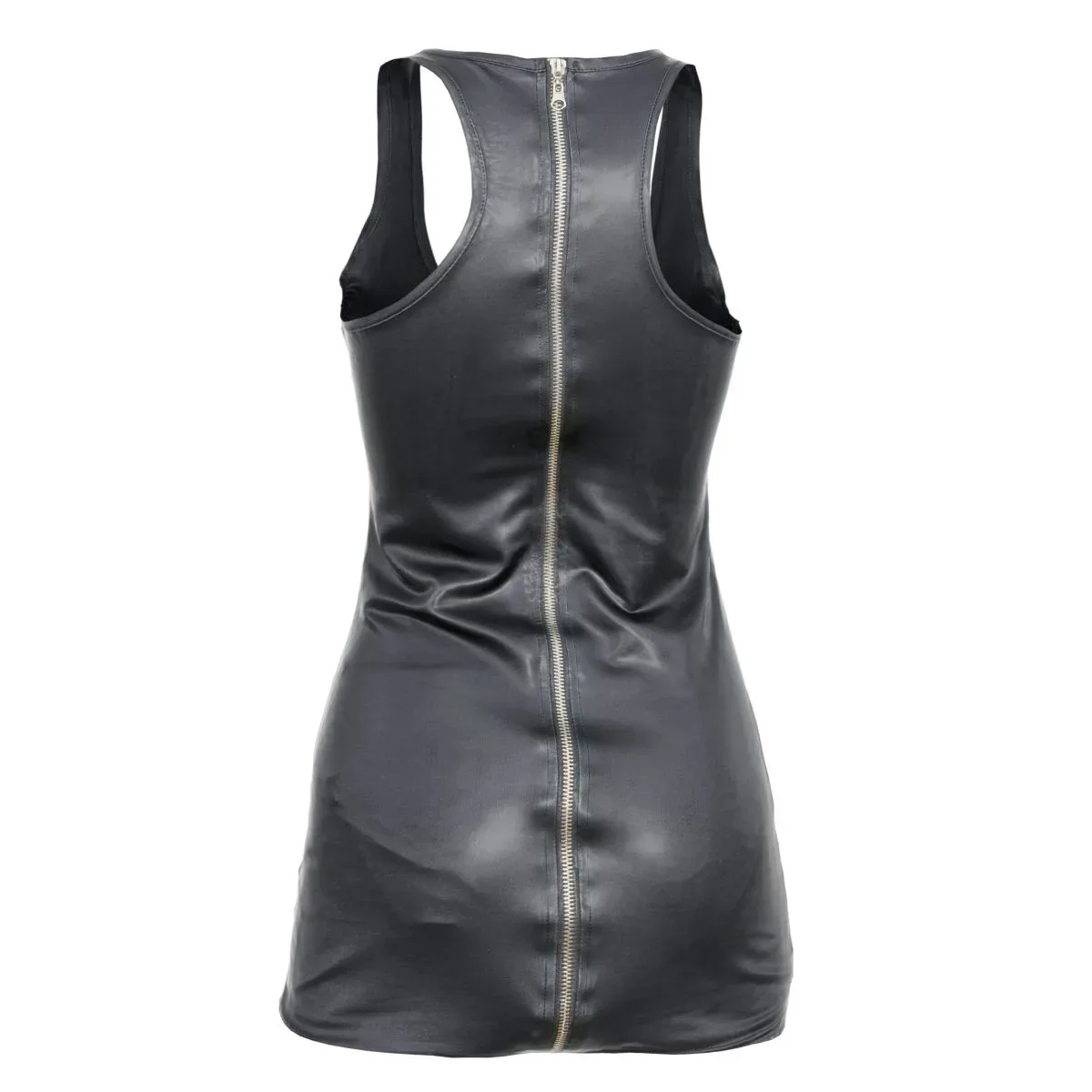 Vintage Dress Leather Zipper