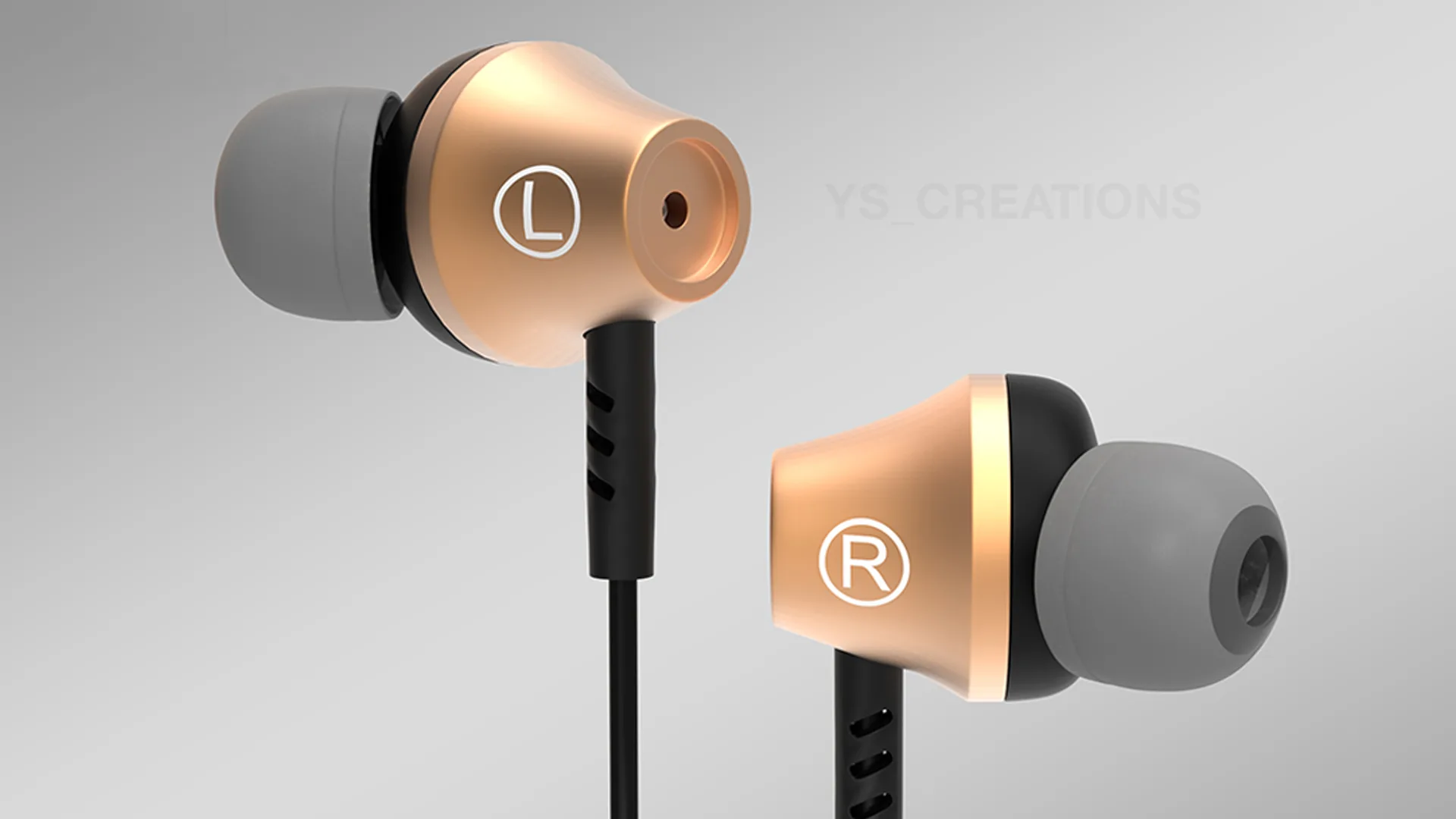 Wired Earphone 3D Model Product