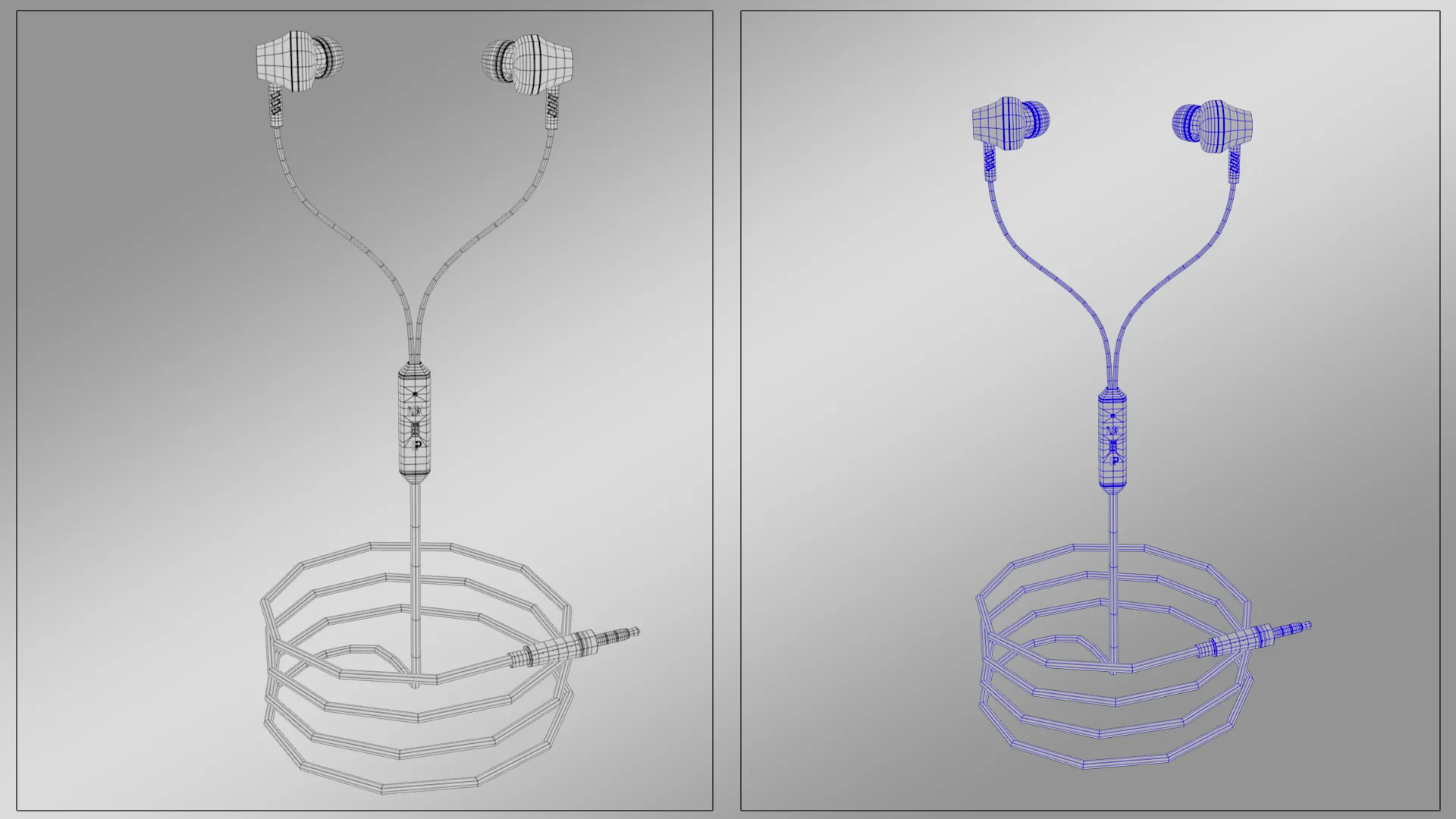 Wired Earphone 3D Model Product