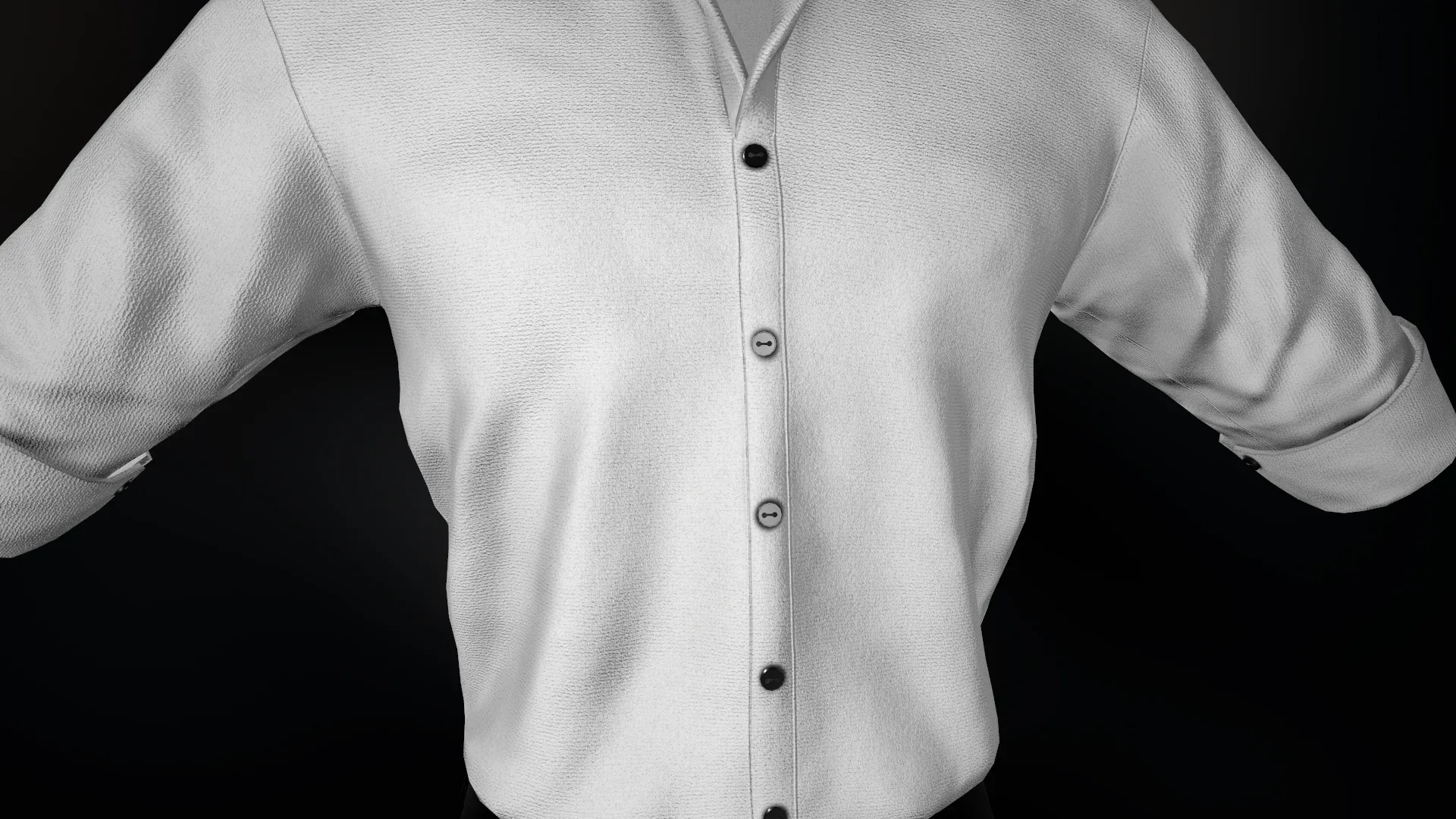 White Suit Shirt Rolled Sleeve