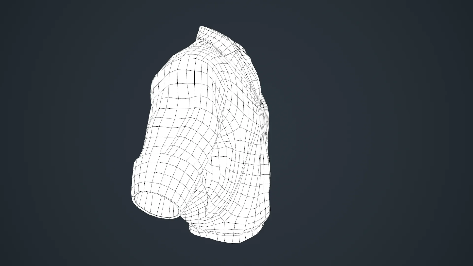 White Suit Shirt Rolled Sleeve