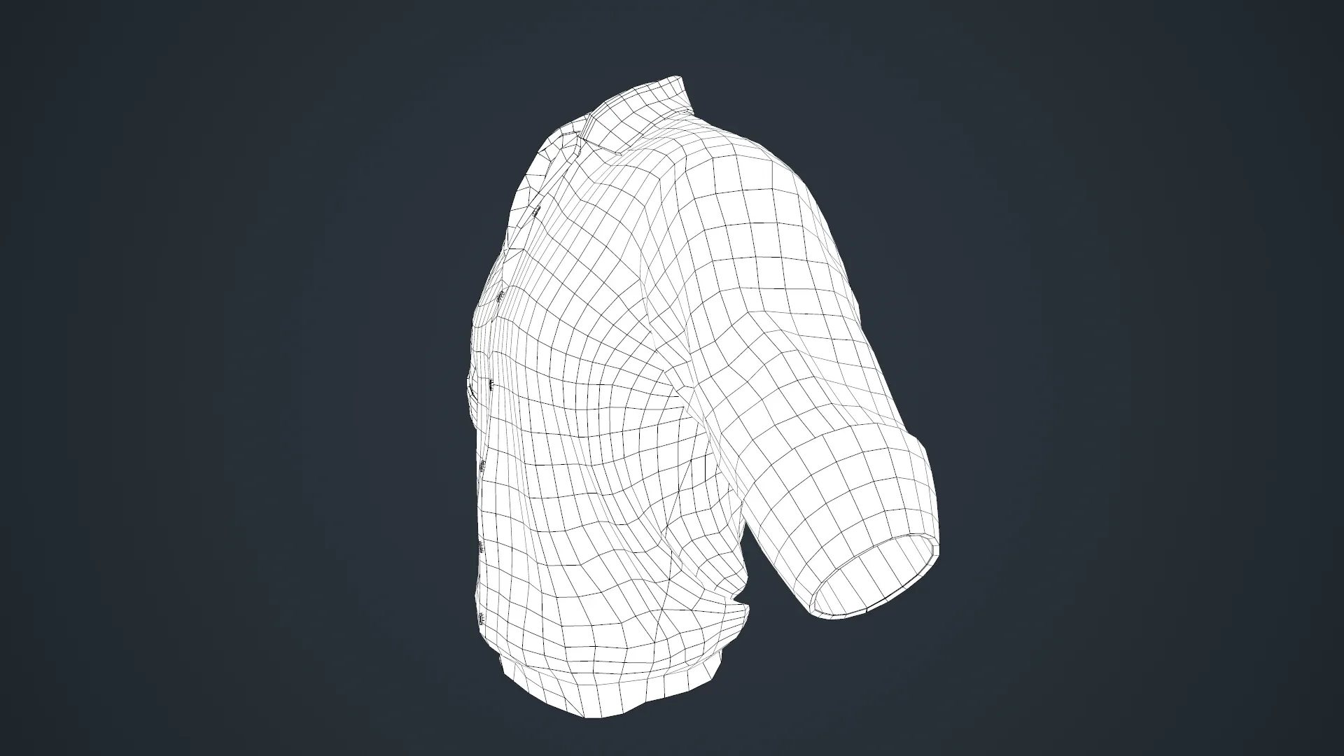 White Suit Shirt Rolled Sleeve