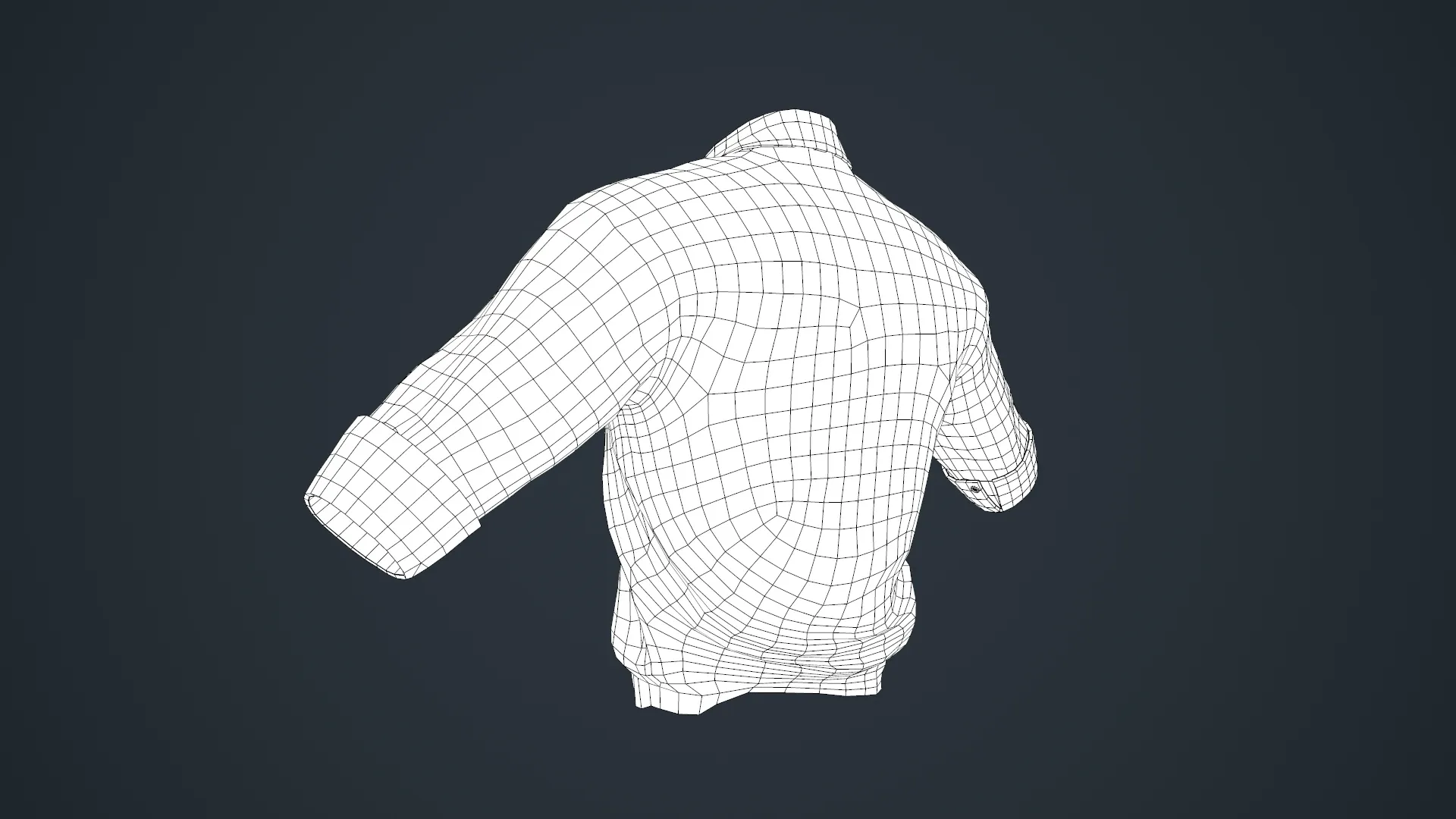 White Suit Shirt Rolled Sleeve