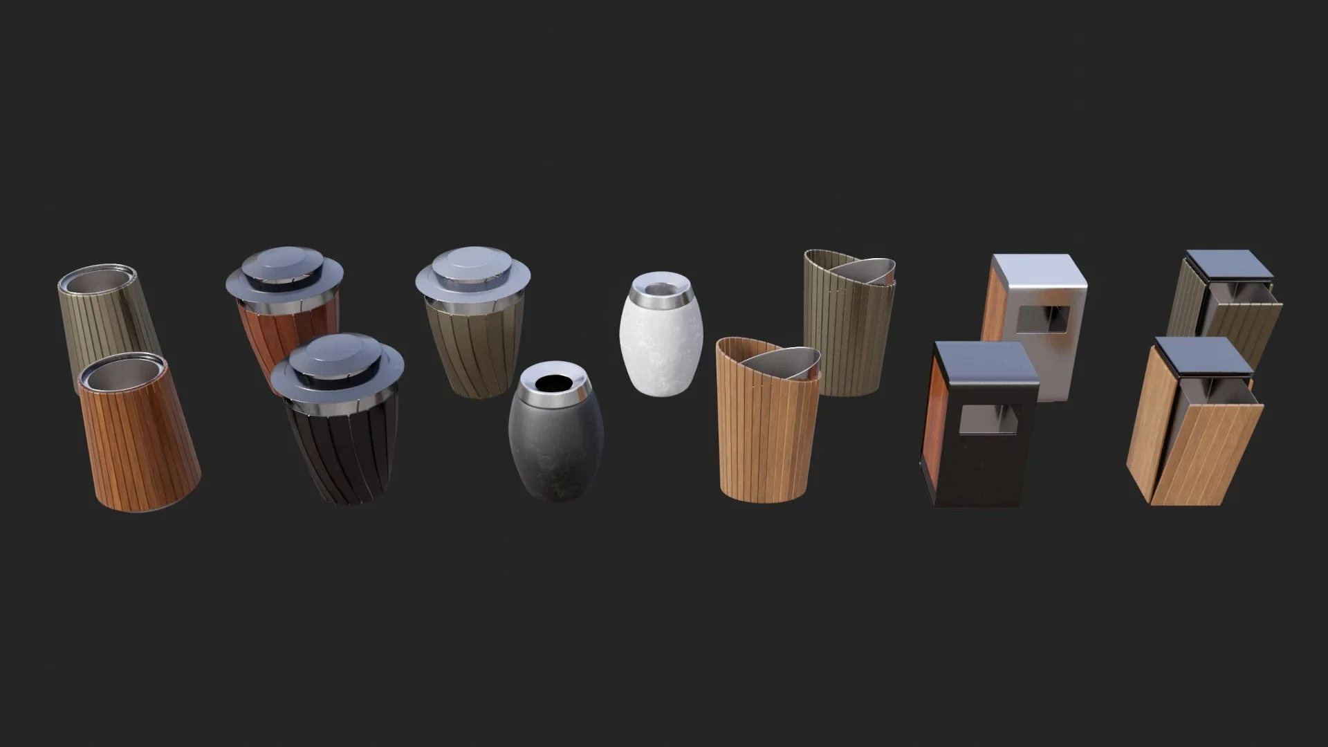 Modern Street Objects 3D Asset Pack