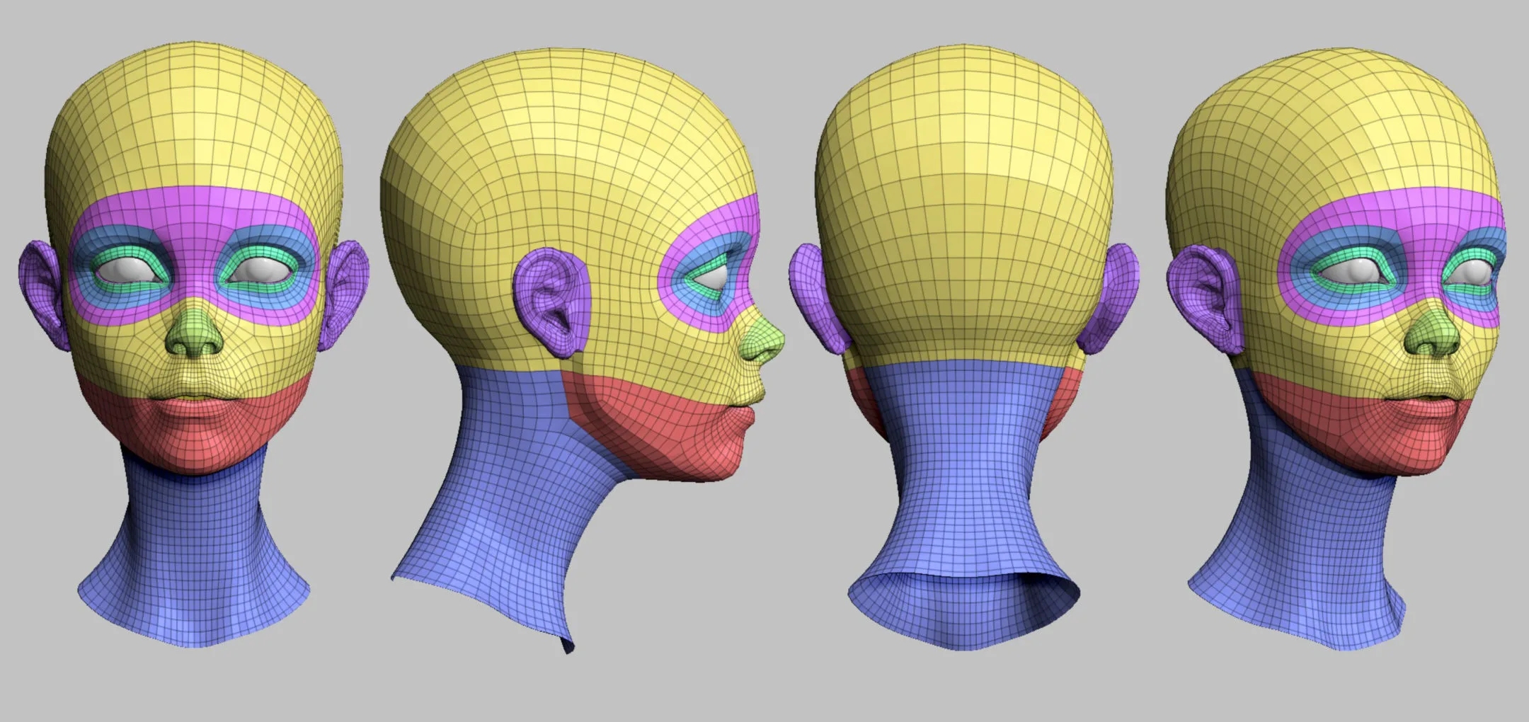 Head Basemesh Topology