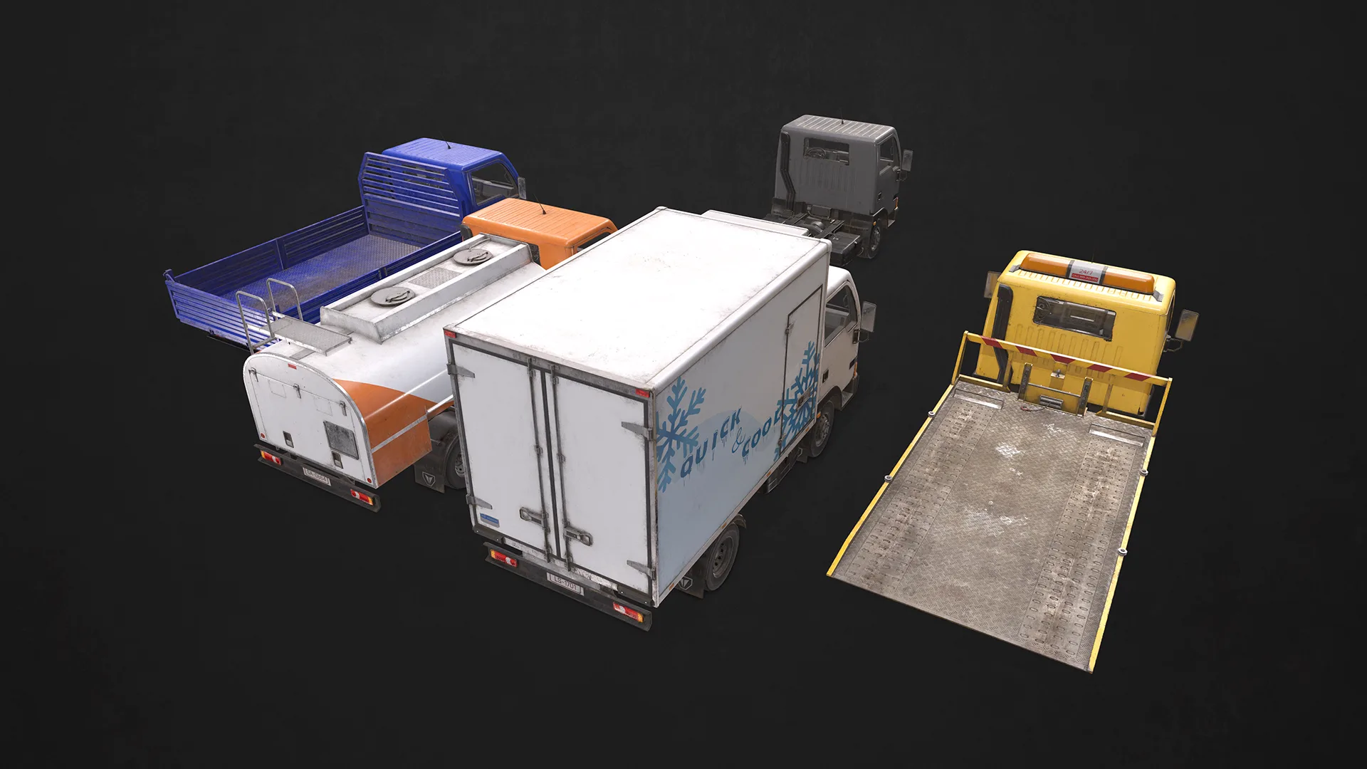 Light Truck Collection - Low Poly