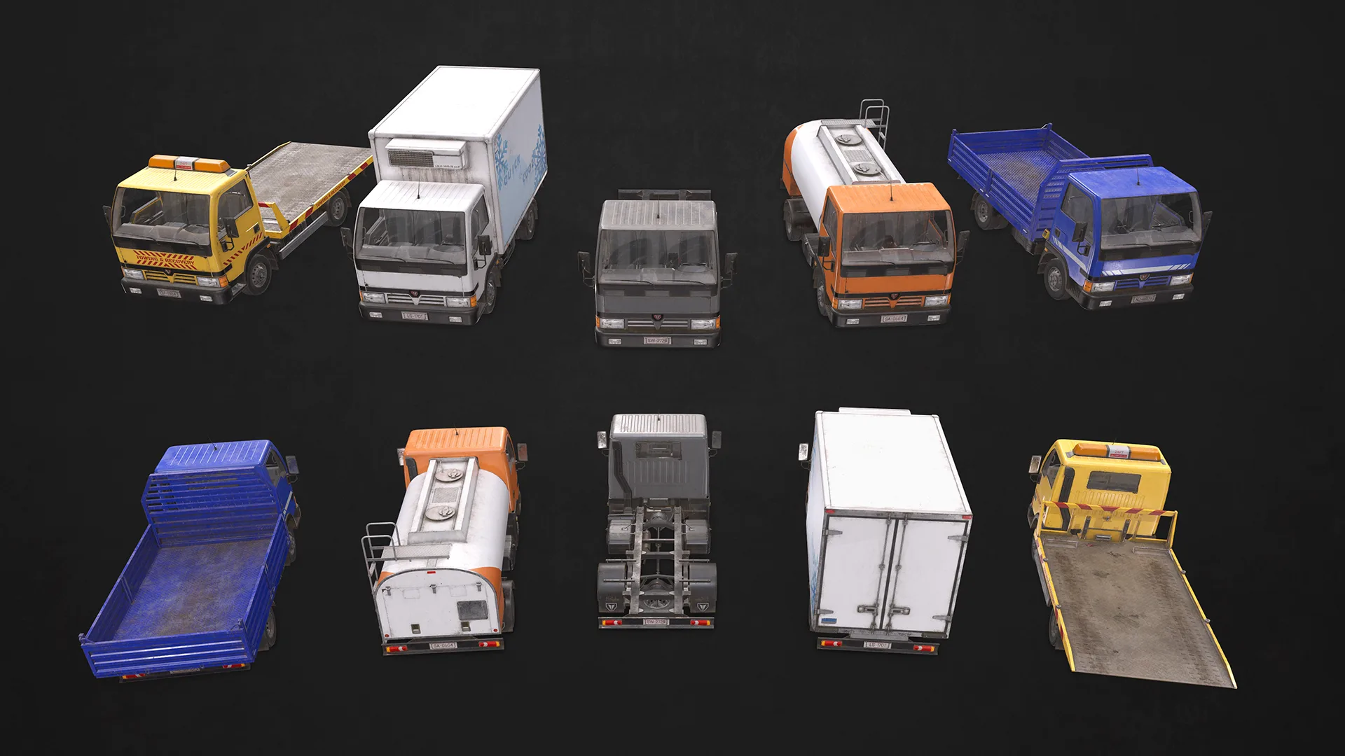 Light Truck Collection - Low Poly