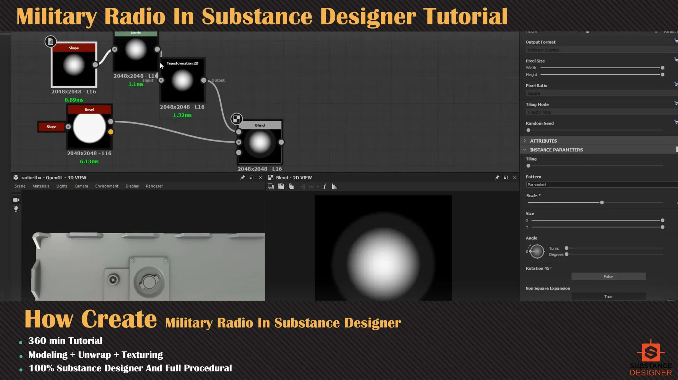 Military Radio In Substance Designer Tutorial