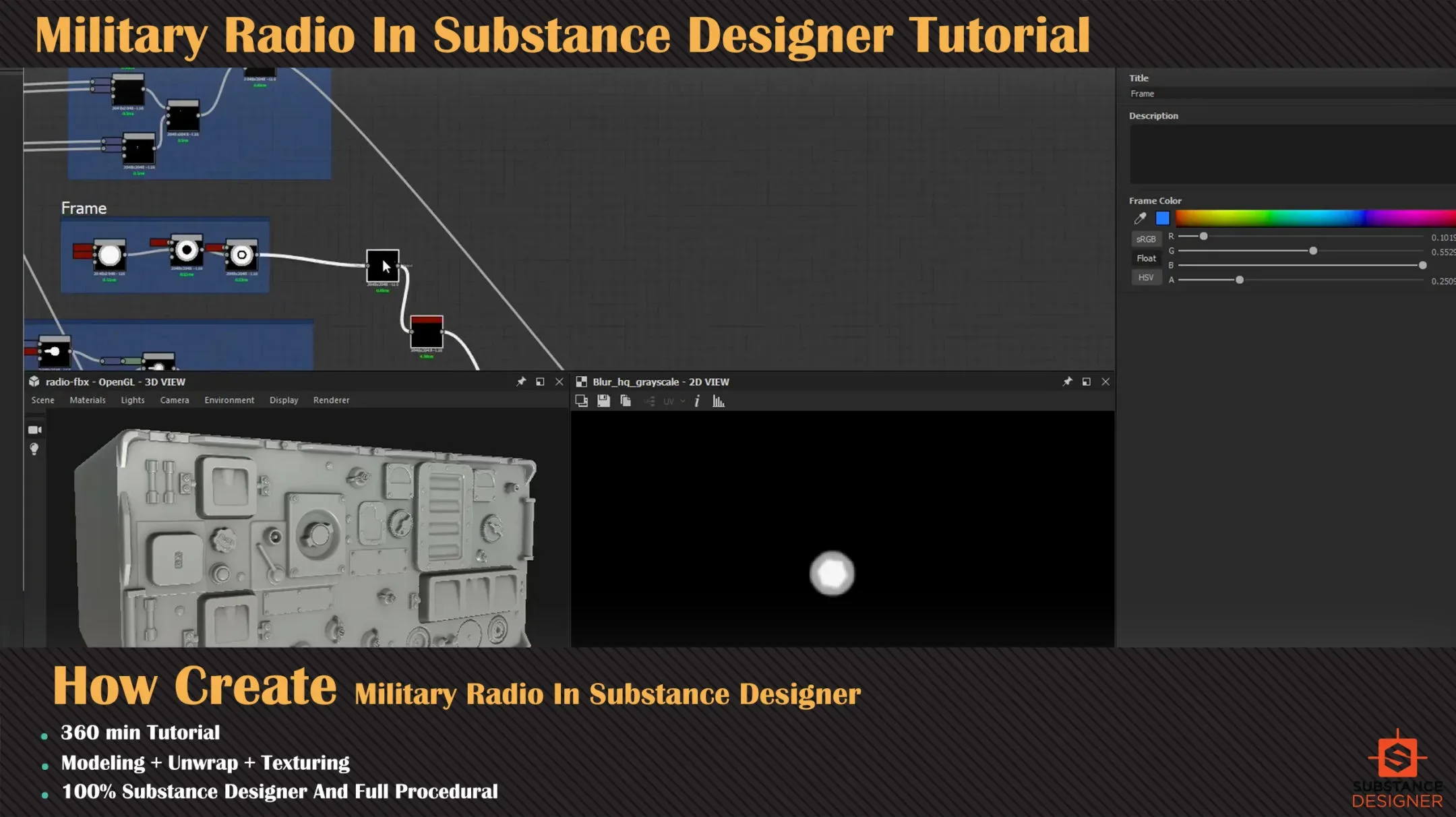 Military Radio In Substance Designer Tutorial