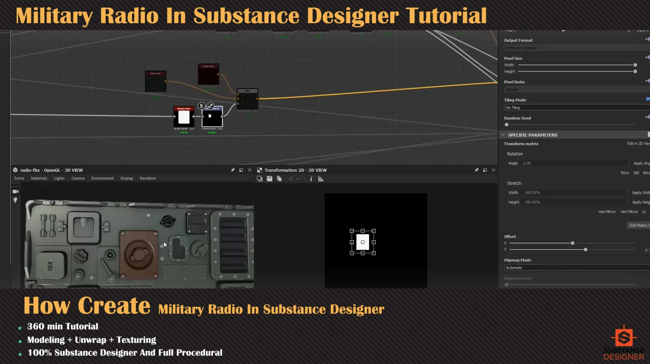 Military Radio In Substance Designer Tutorial