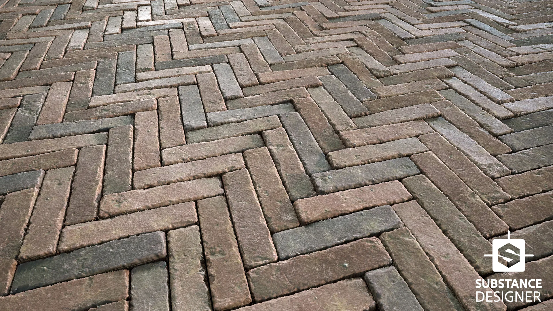 Herringbone Brick Floor - FlippedNormals