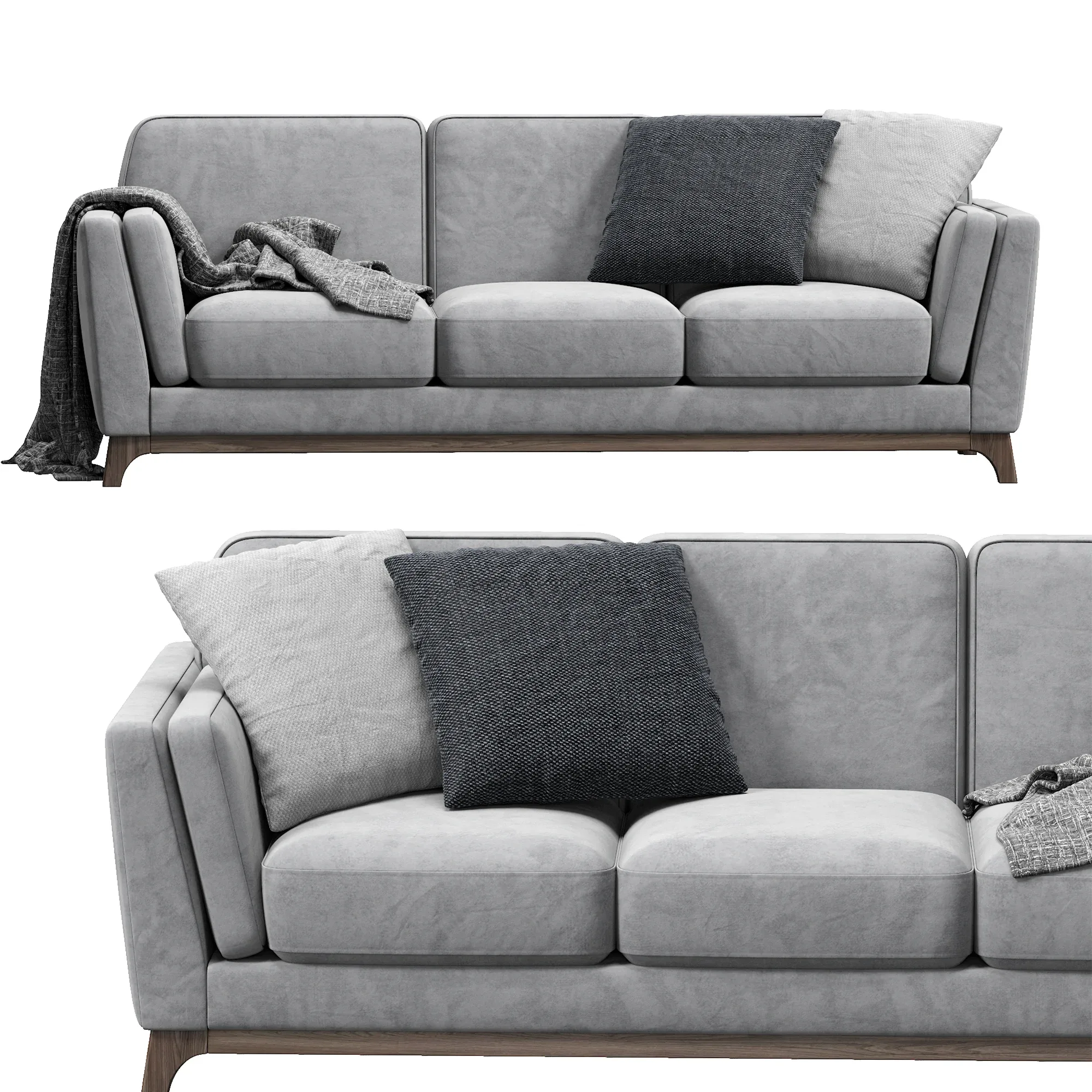 Ceni Volcanic Gray Sofa By Article