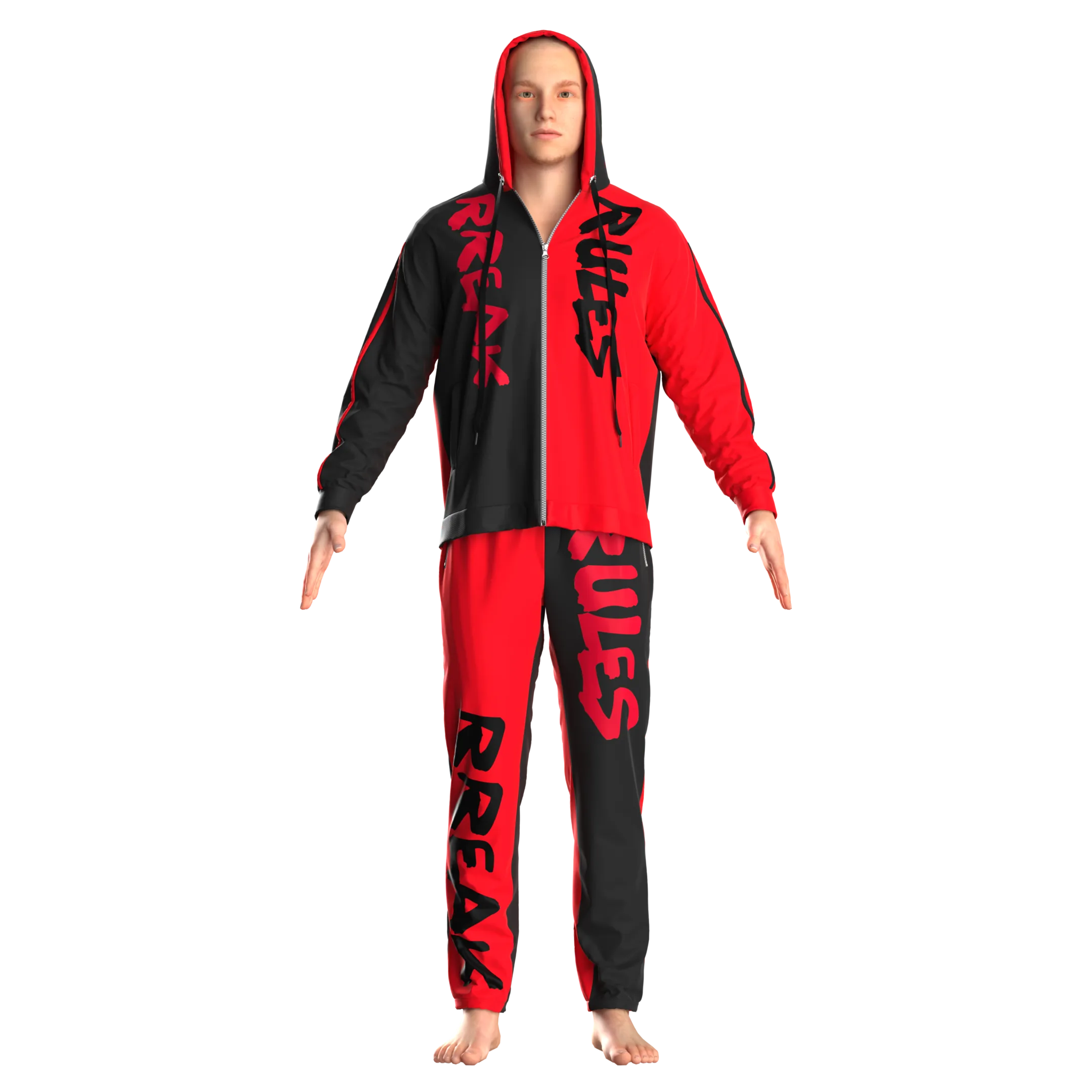 Mens Tracksuit - Marvelous Designer - Clo3d