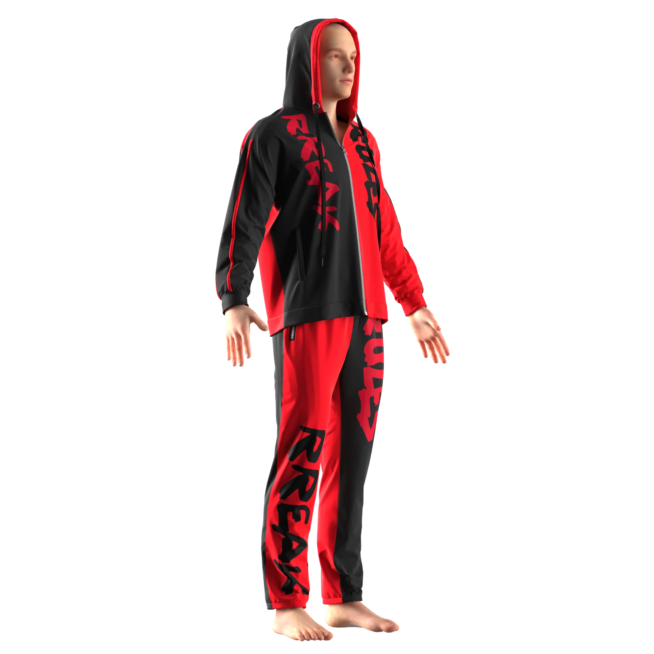 Mens Tracksuit - Marvelous Designer - Clo3d