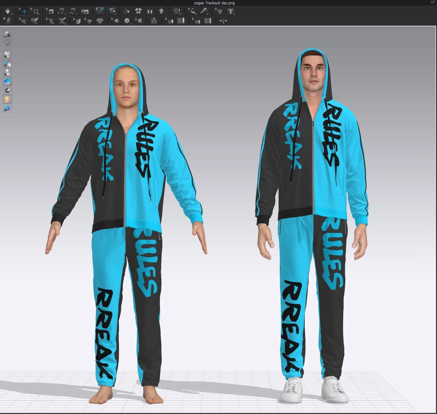 Mens Tracksuit - Marvelous Designer - Clo3d