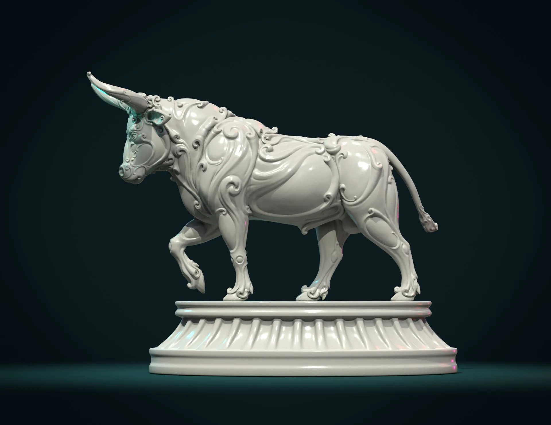 Ornate Bull - 3D Print Ready