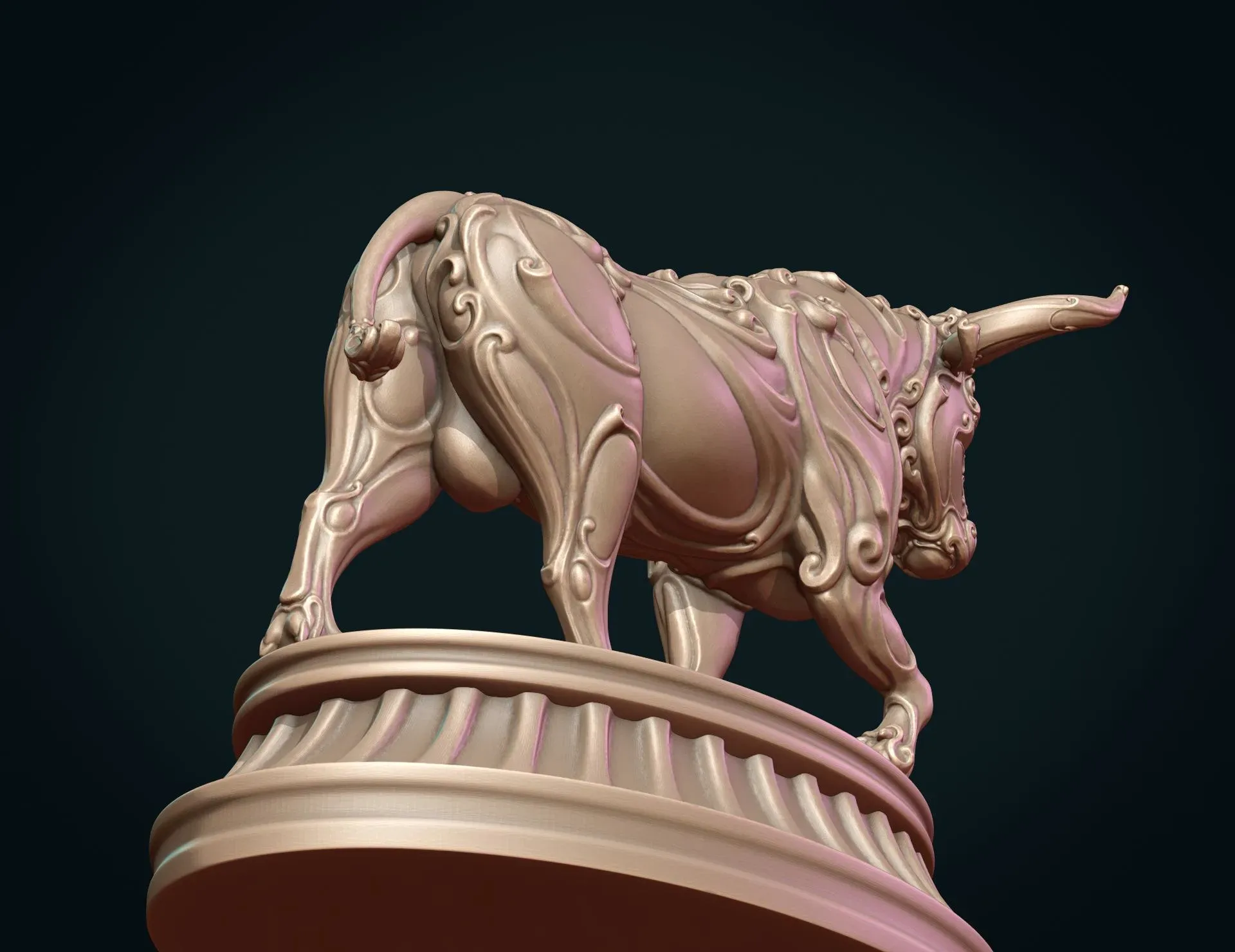 Ornate Bull - 3D Print Ready