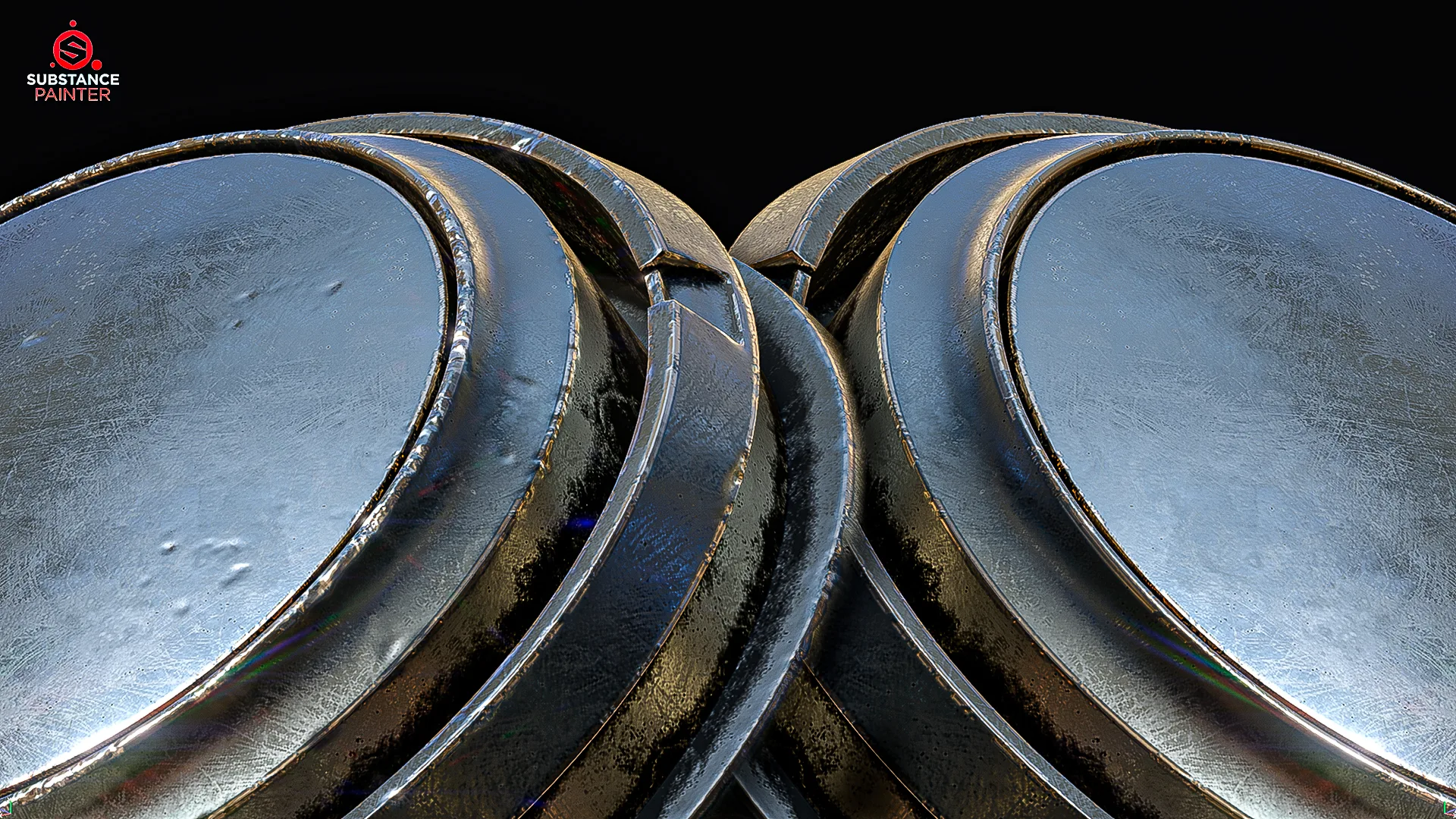 Metal Smart Materials with Edge Wear (Substance Painter)