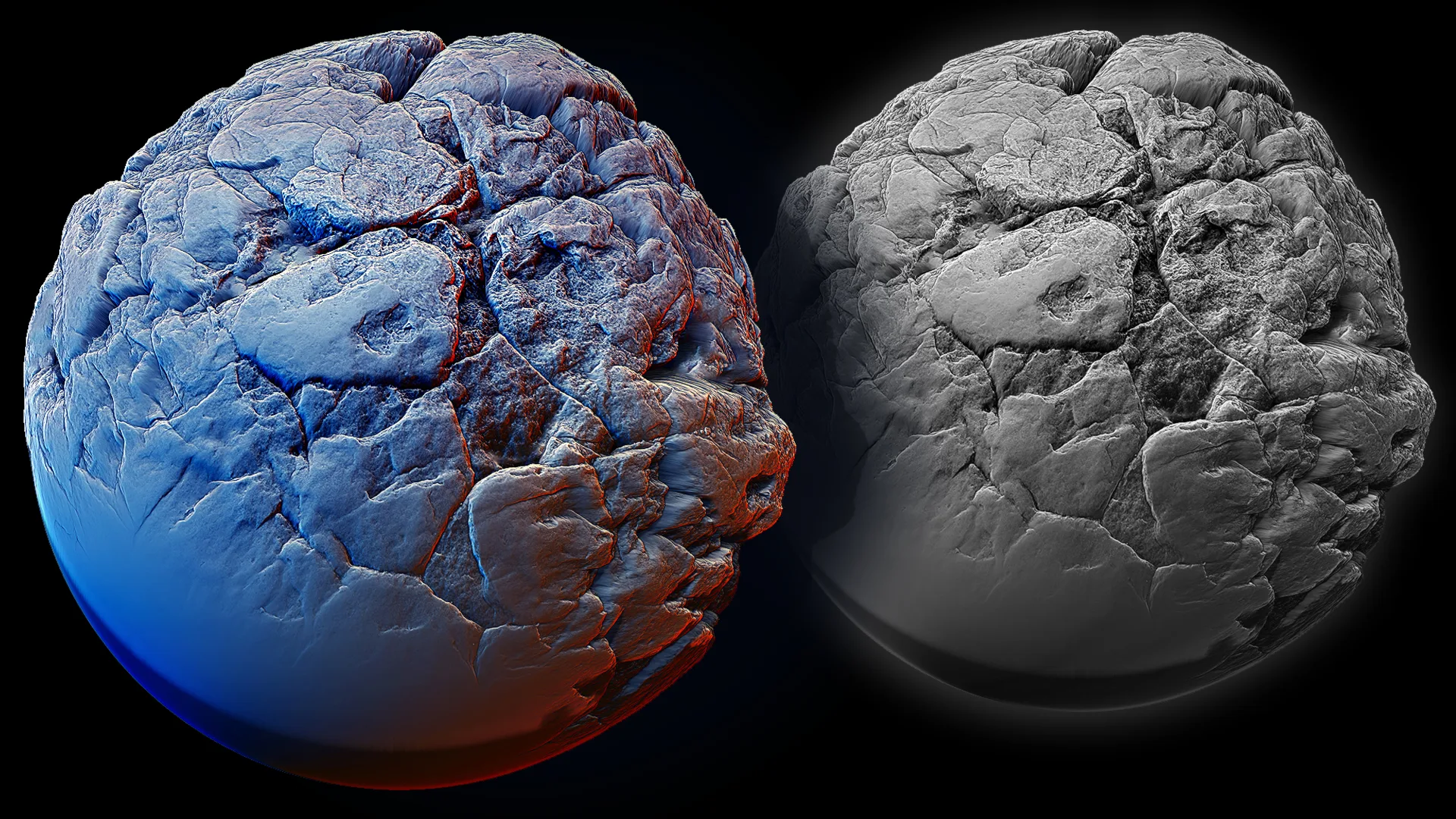 Ultra HQ Seamless Terrain / Rocks Sculpt brushes + Alpha/Height maps set Vol.4