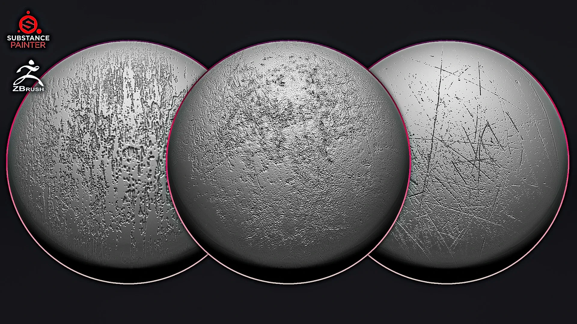 50 Grunge Alphas for Substance Painter, ZBrush