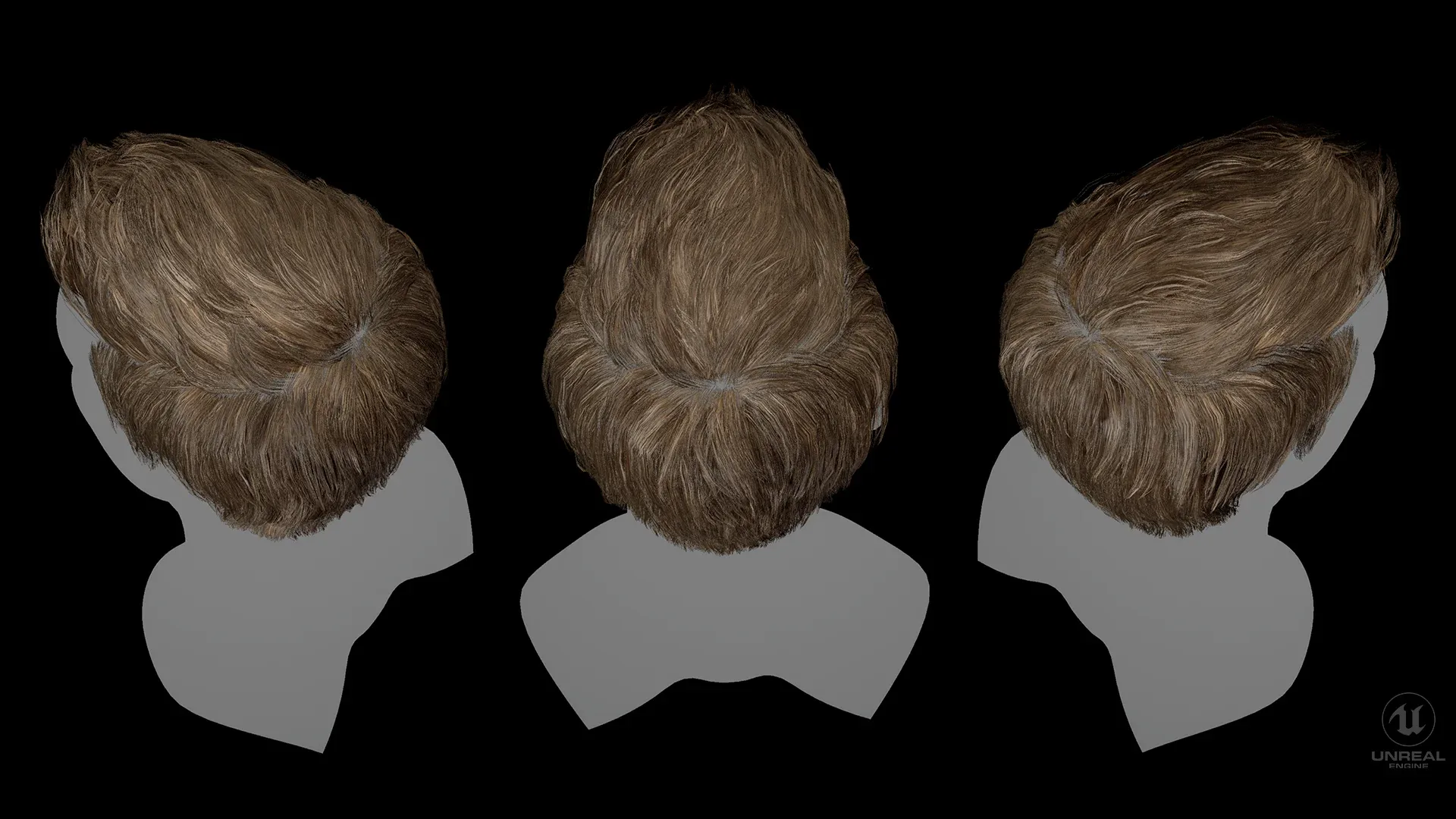 Low Poly Hair Asset "Jacob" - FBX/OBJ + Maya, Blender source file, 4K Textures