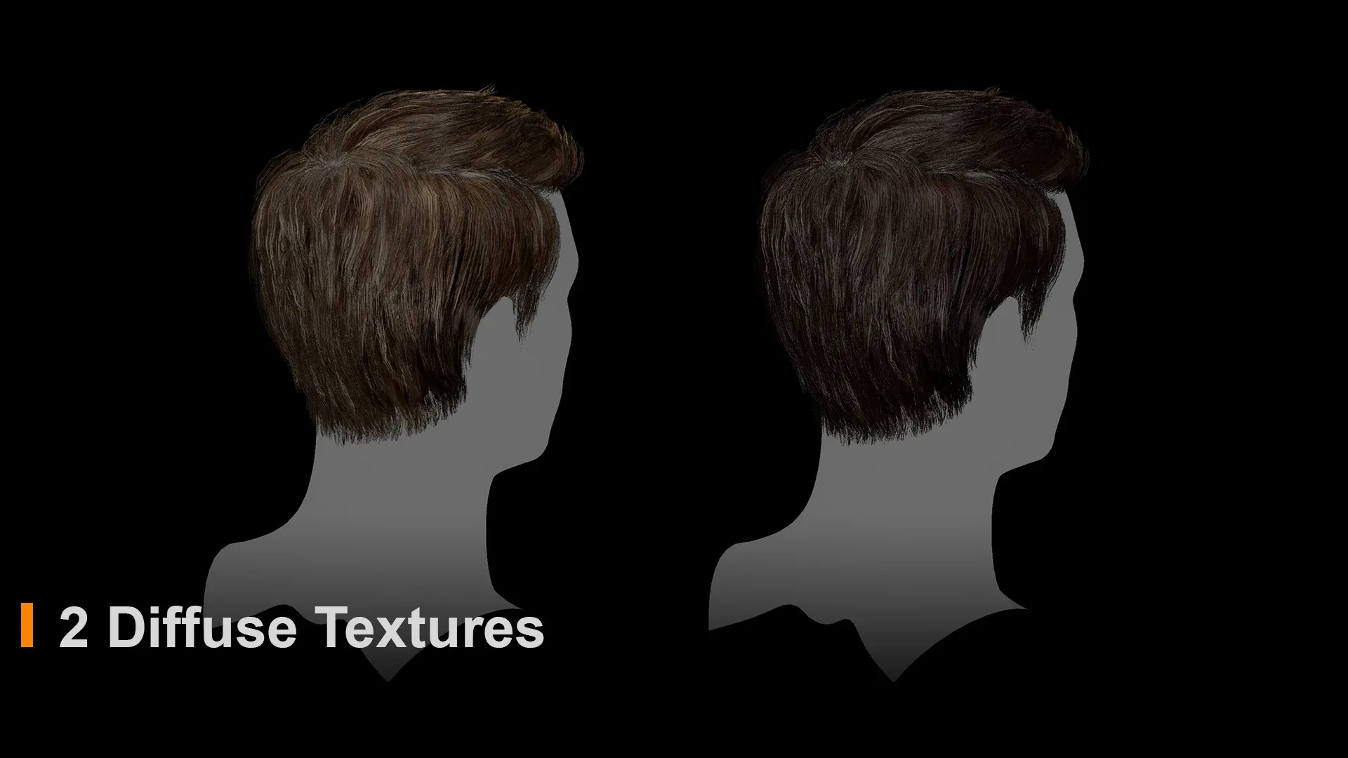 Low Poly Hair Asset "Jacob" - FBX/OBJ + Maya, Blender source file, 4K Textures