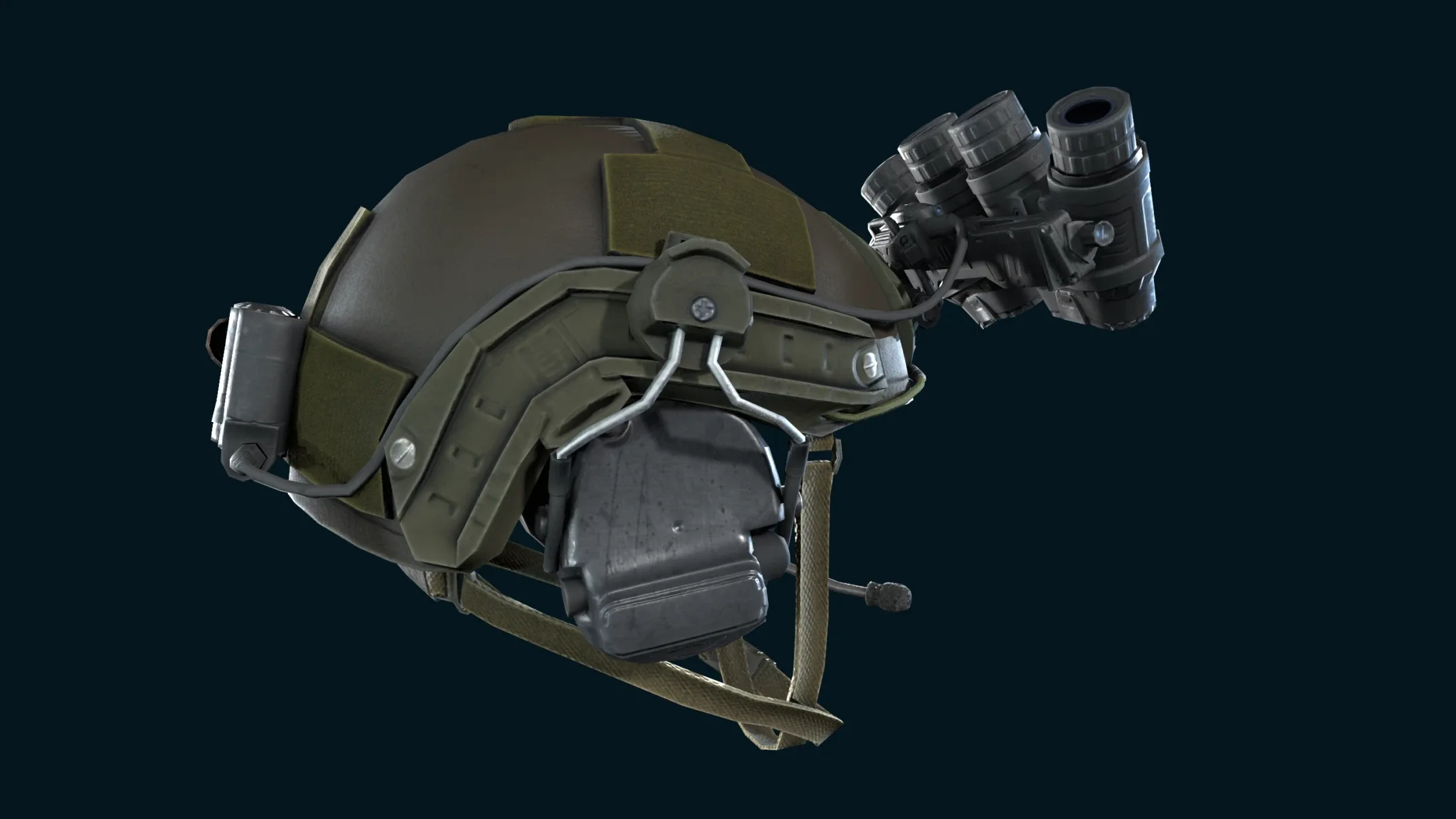 Military Light Helmet with Night Vision Goggles