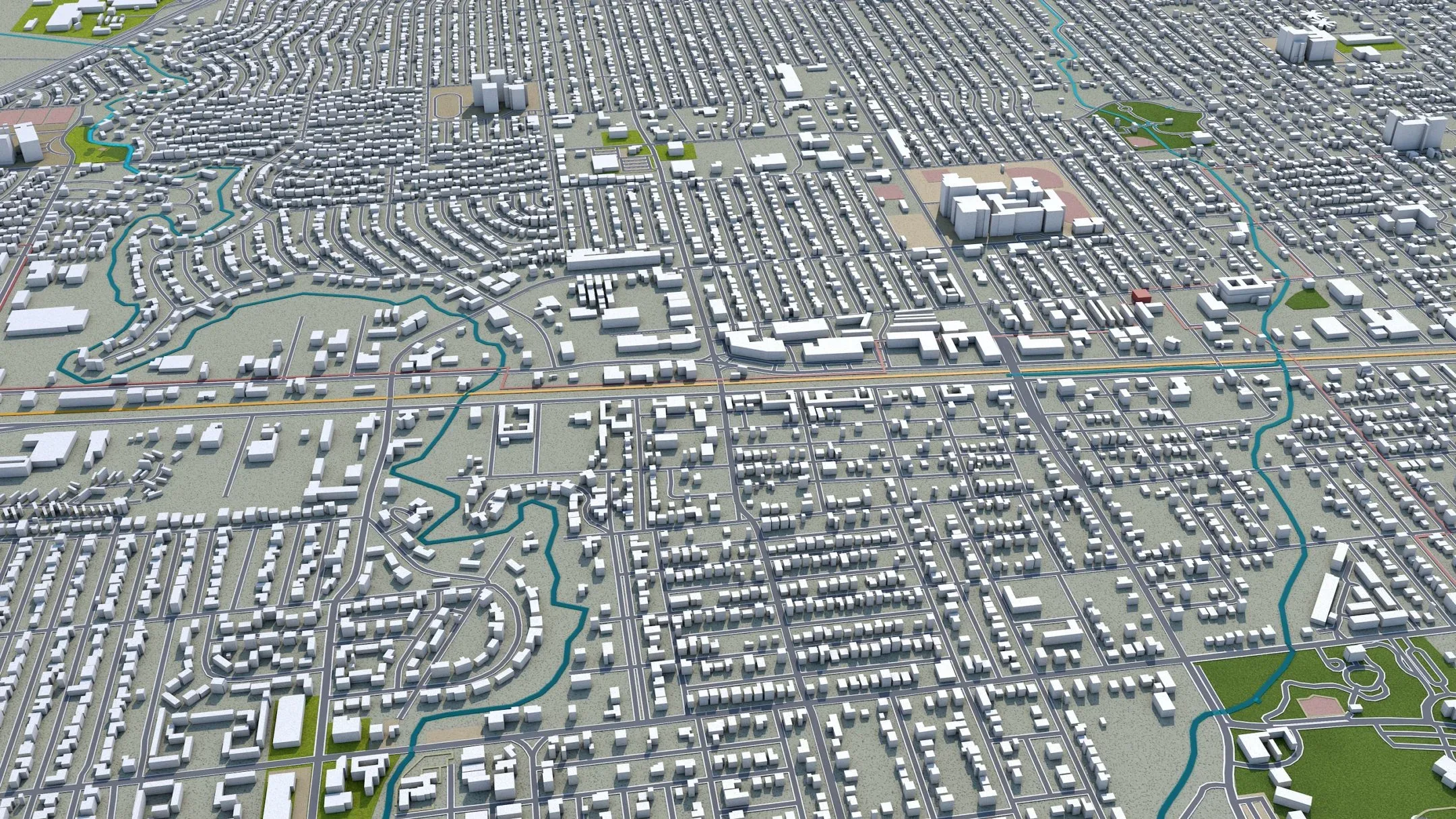 Abilene City Texas USA 3D Model 40km