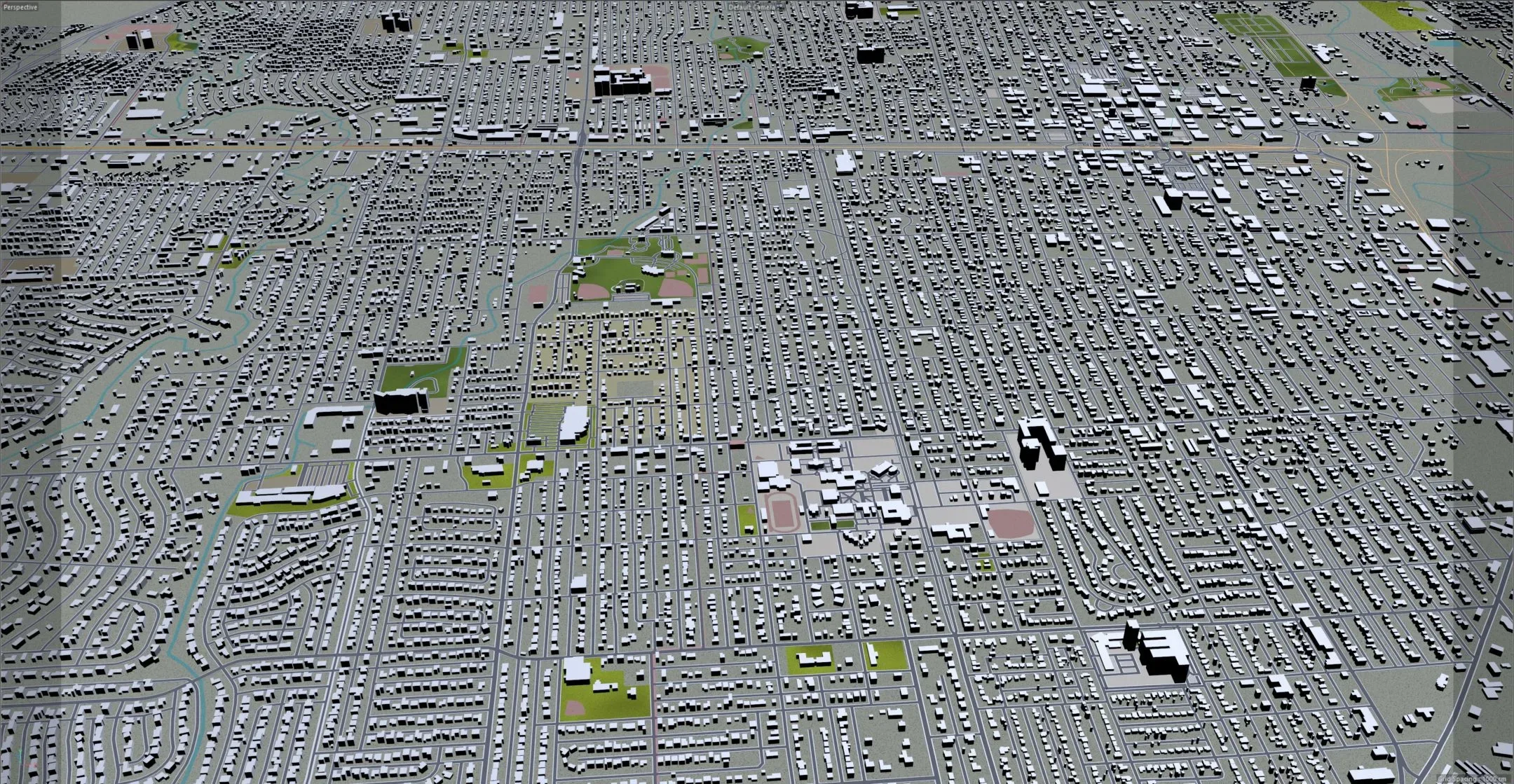 Abilene City Texas USA 3D Model 40km