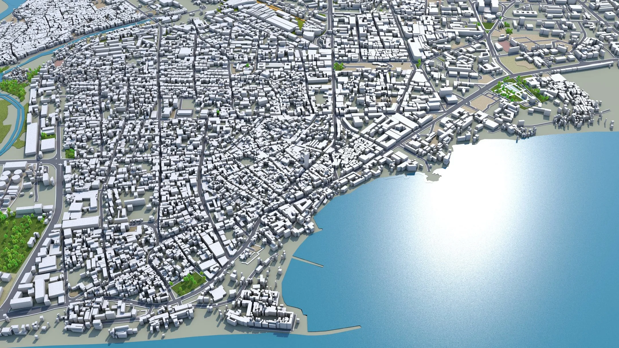 Accra City Ghana 3D Model 40km