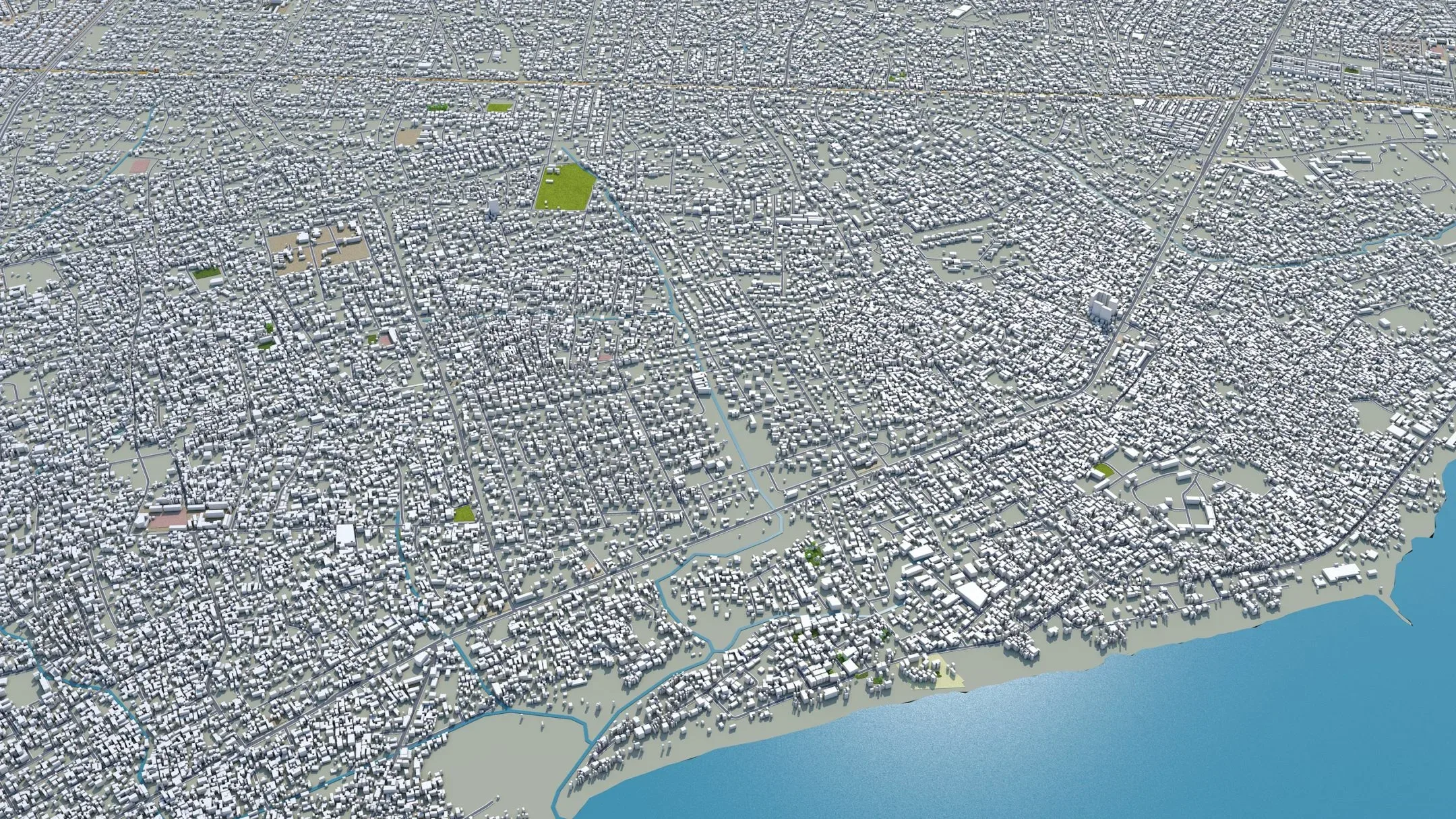 Accra City Ghana 3D Model 40km