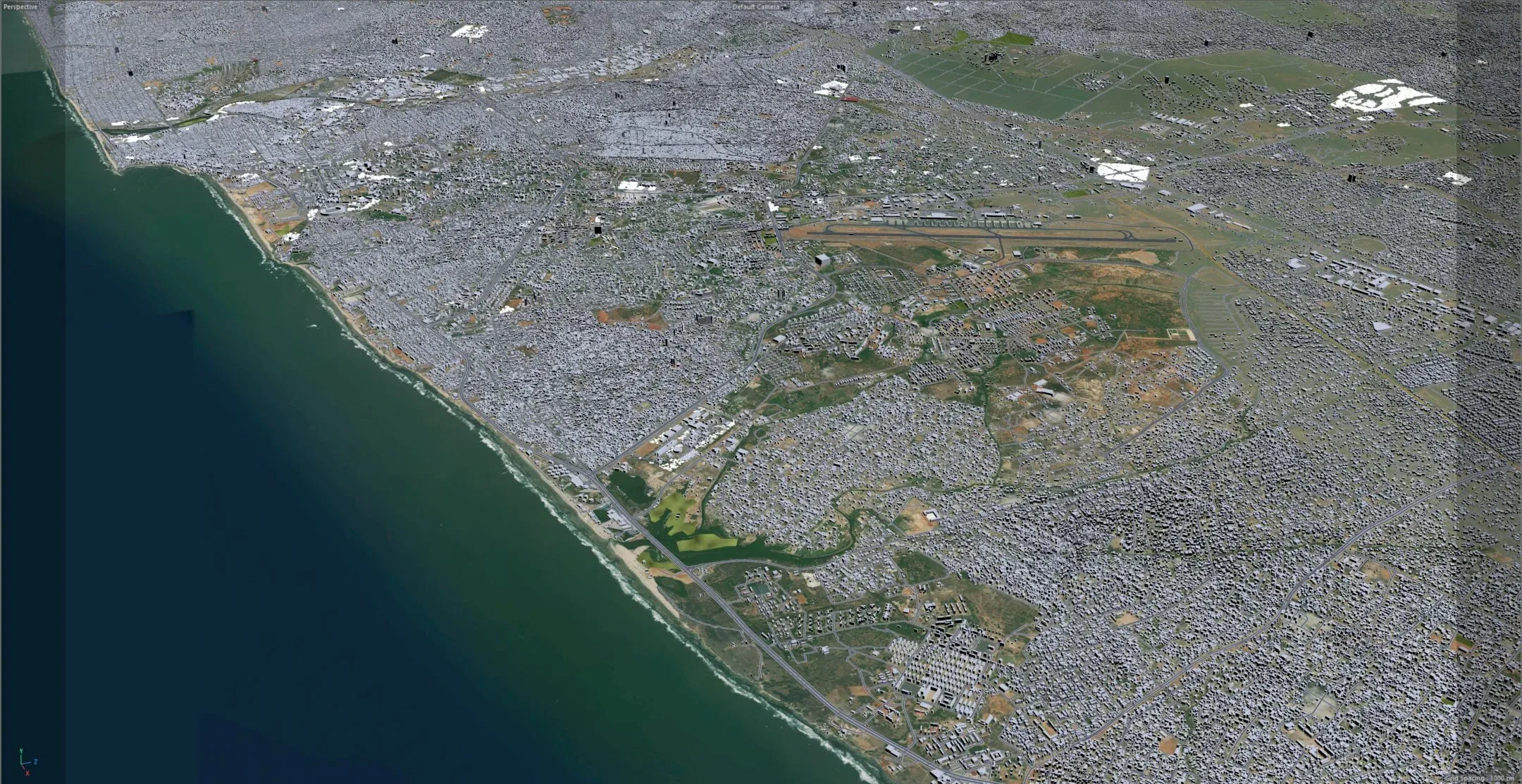 Accra City Ghana 3D Model 40km