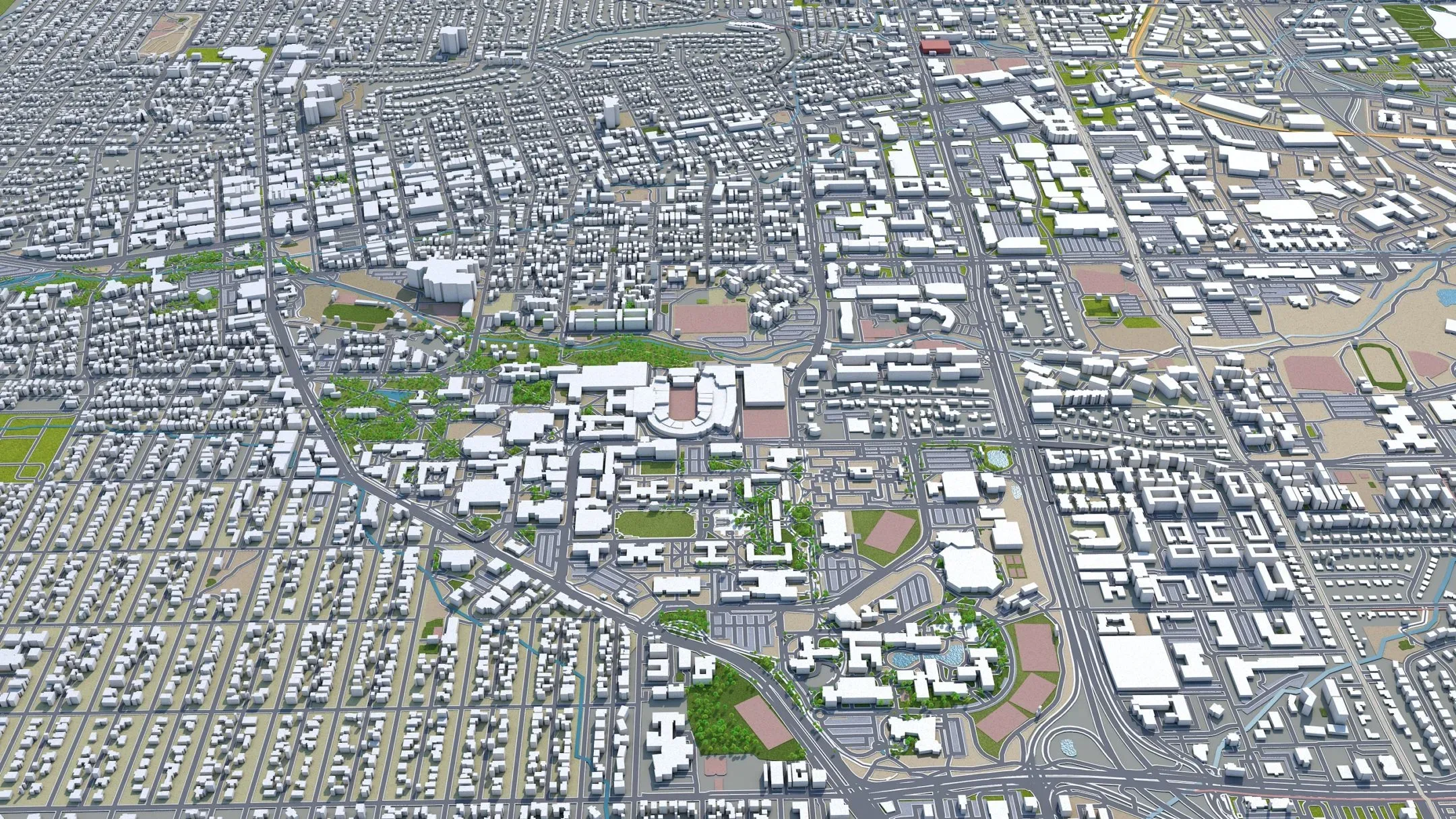 Boulder city Colorado USA 3d model 30km