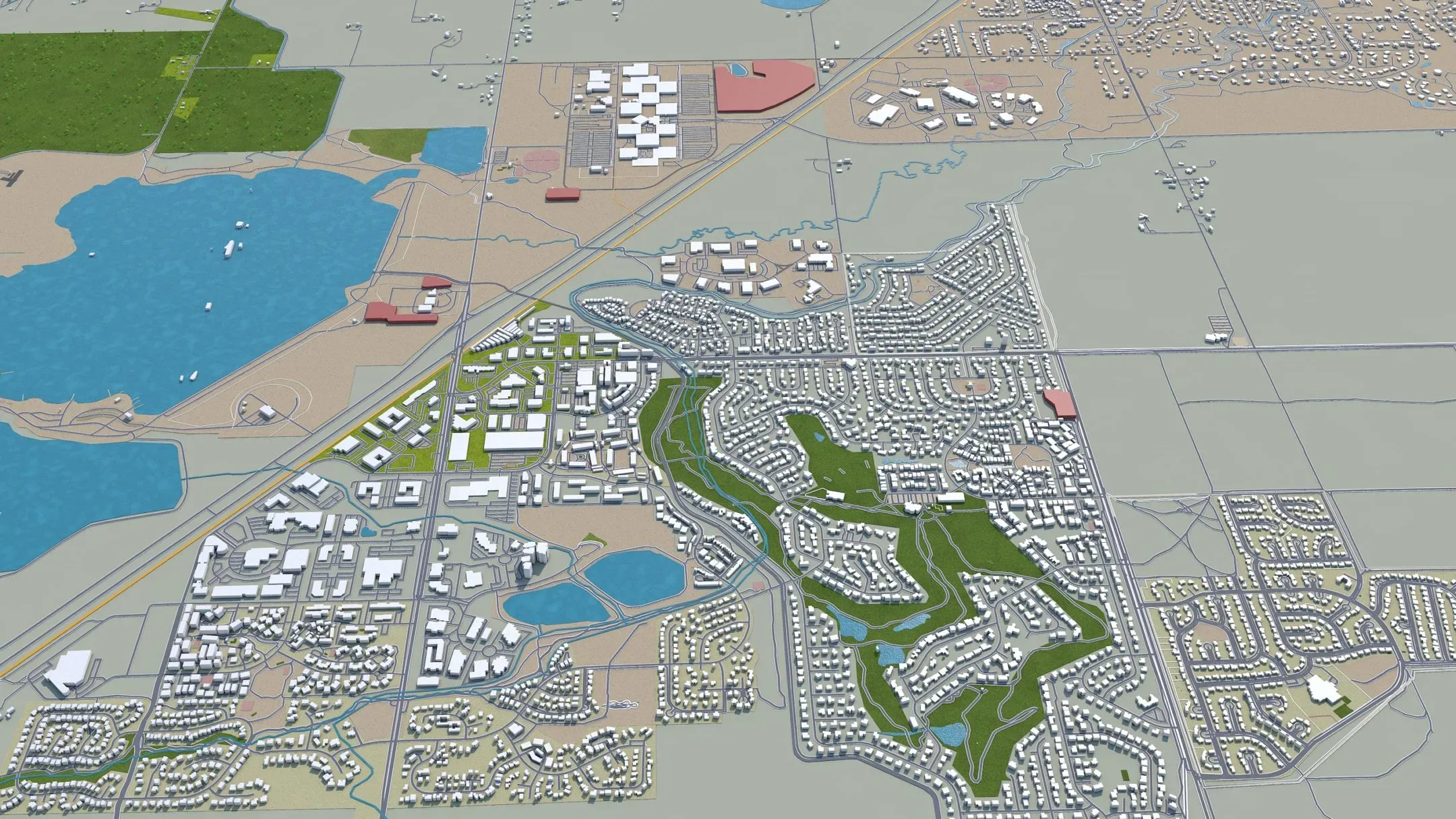 Boulder city Colorado USA 3d model 30km