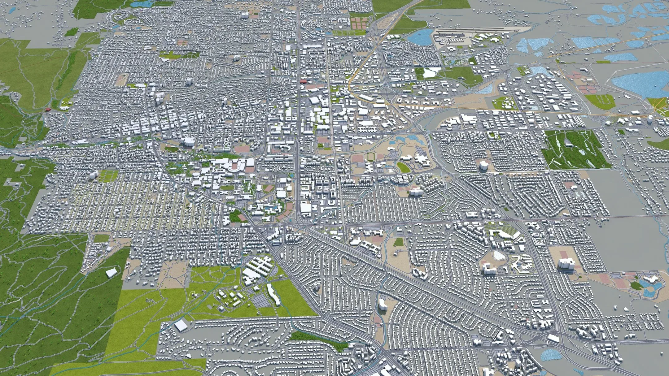 Boulder city Colorado USA 3d model 30km