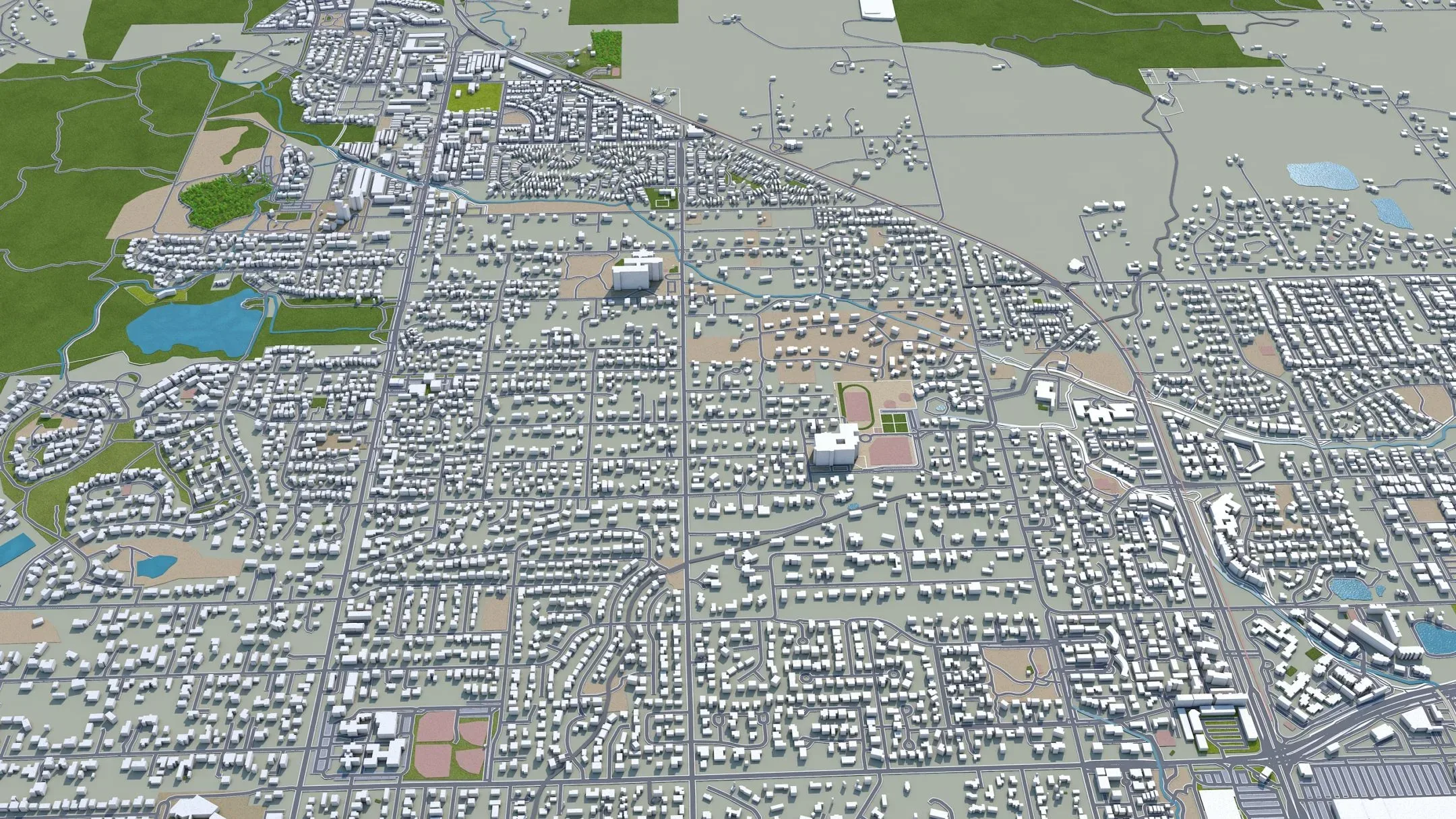 Boulder city Colorado USA 3d model 30km