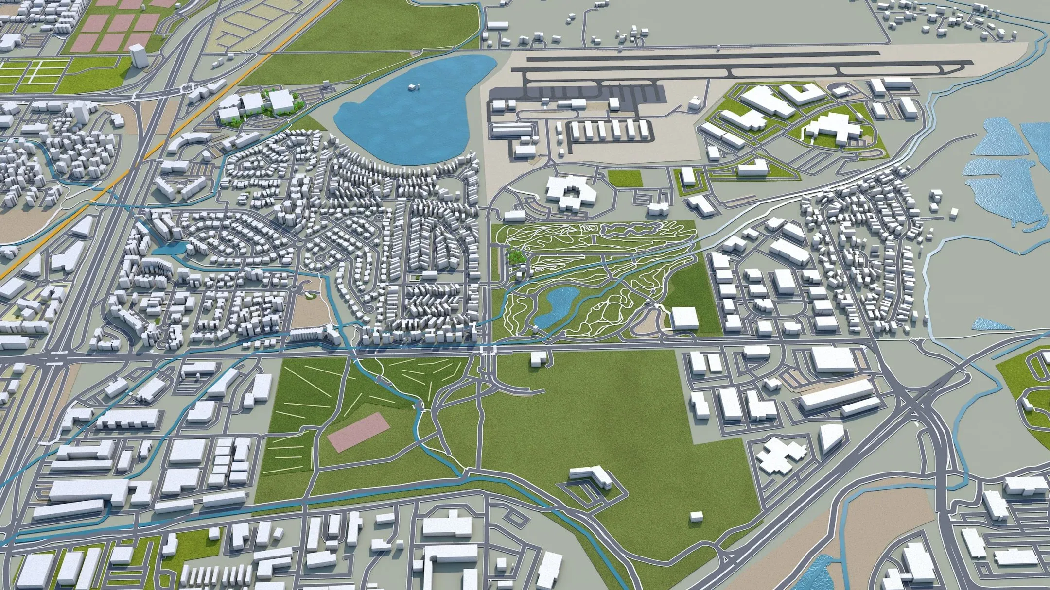 Boulder city Colorado USA 3d model 30km