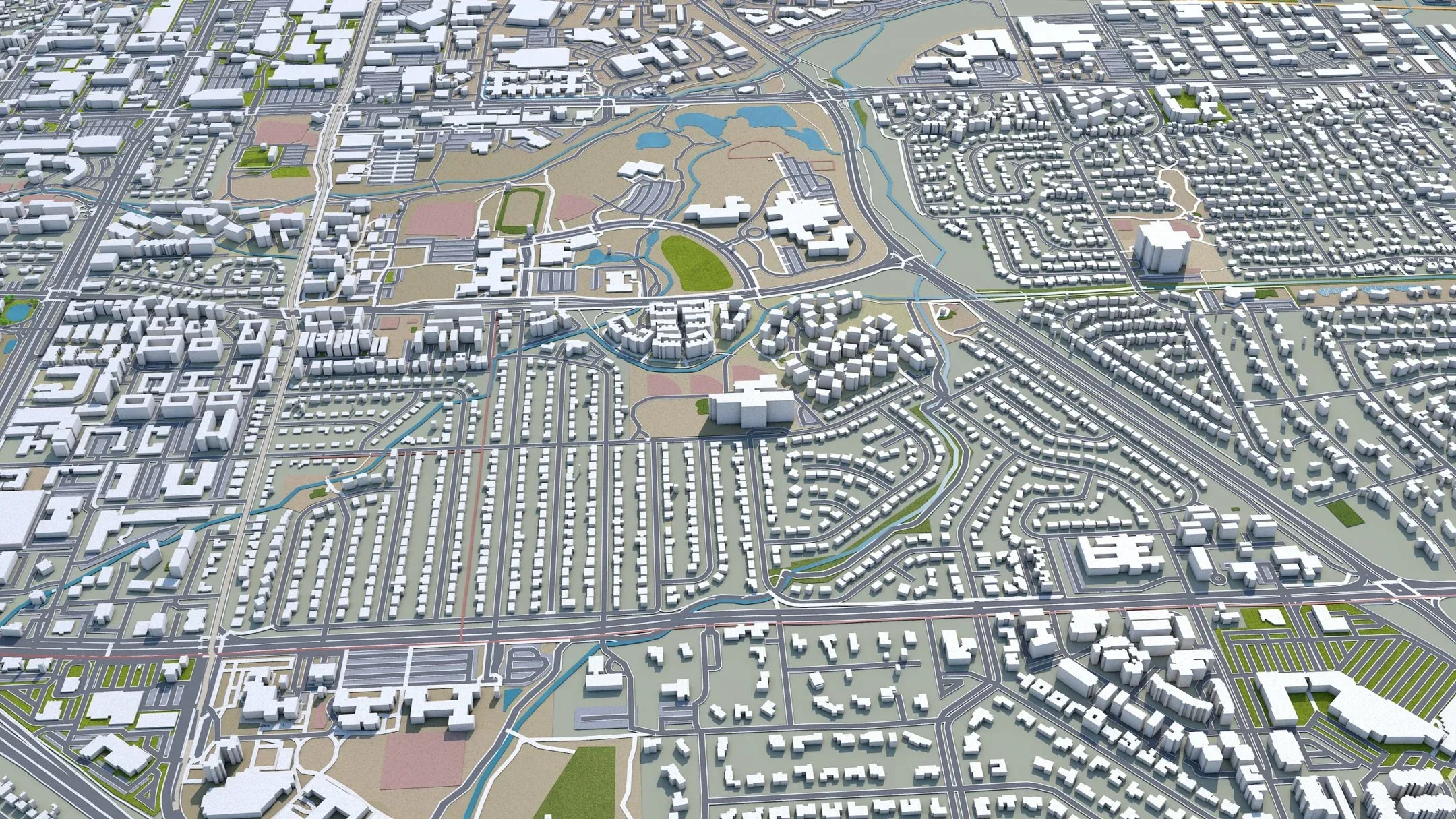 Boulder city Colorado USA 3d model 30km